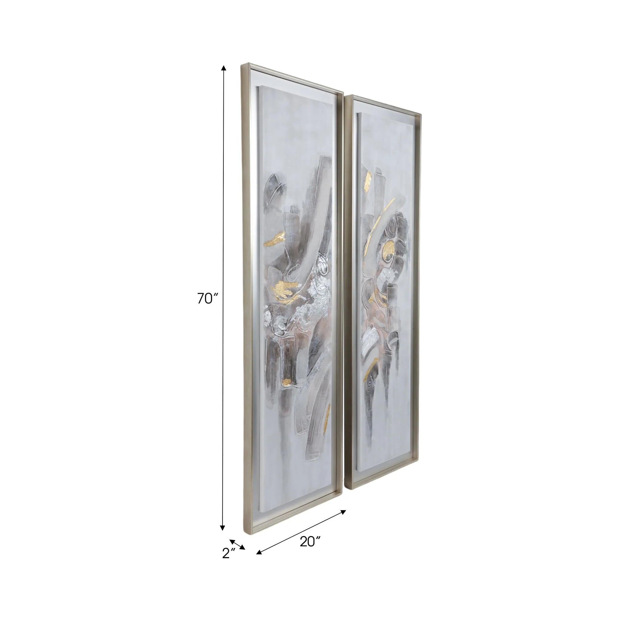 70x20, S/2, Abstract Oil Painting, Multi - Image 7