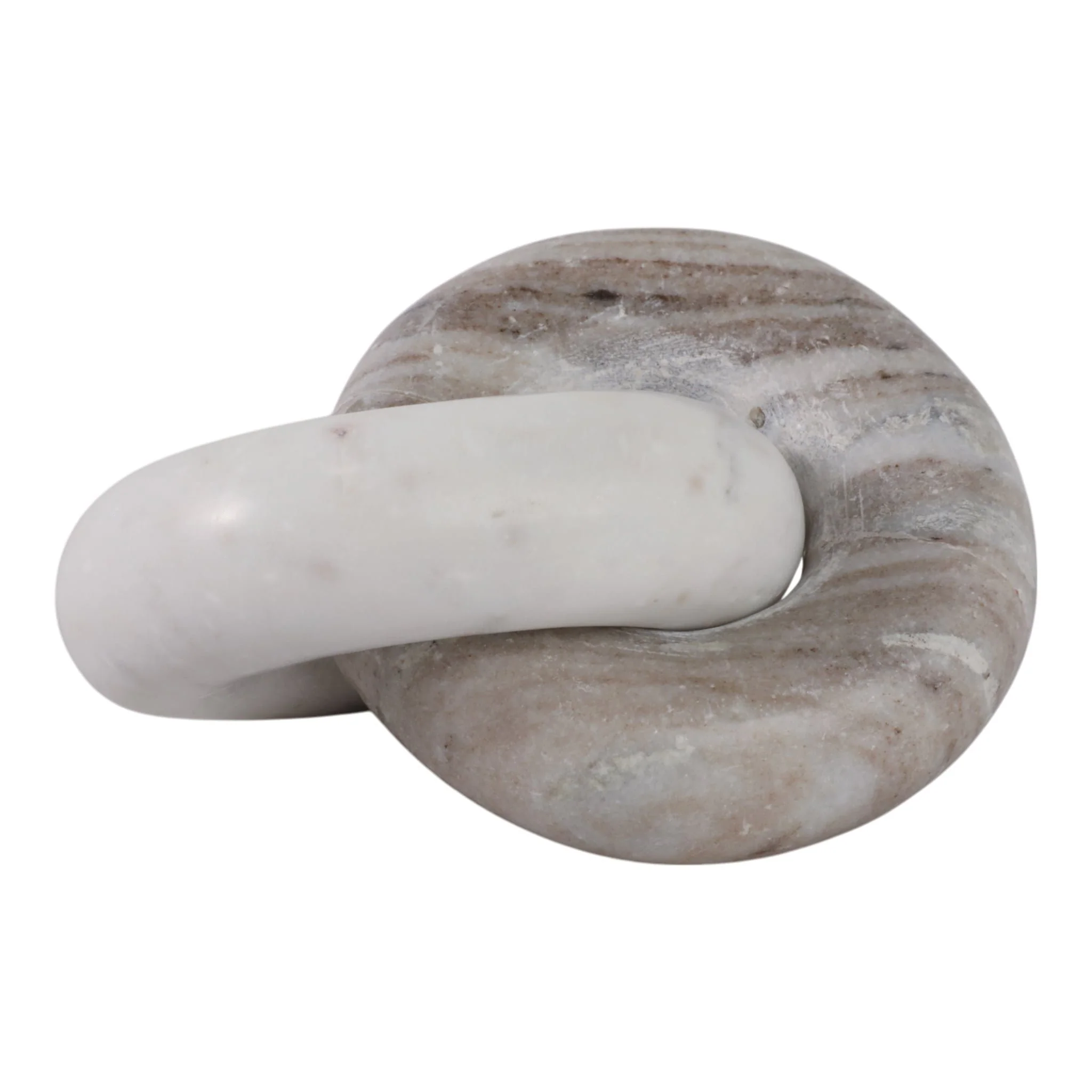 7x4" Double Ring Chain, Beige/white