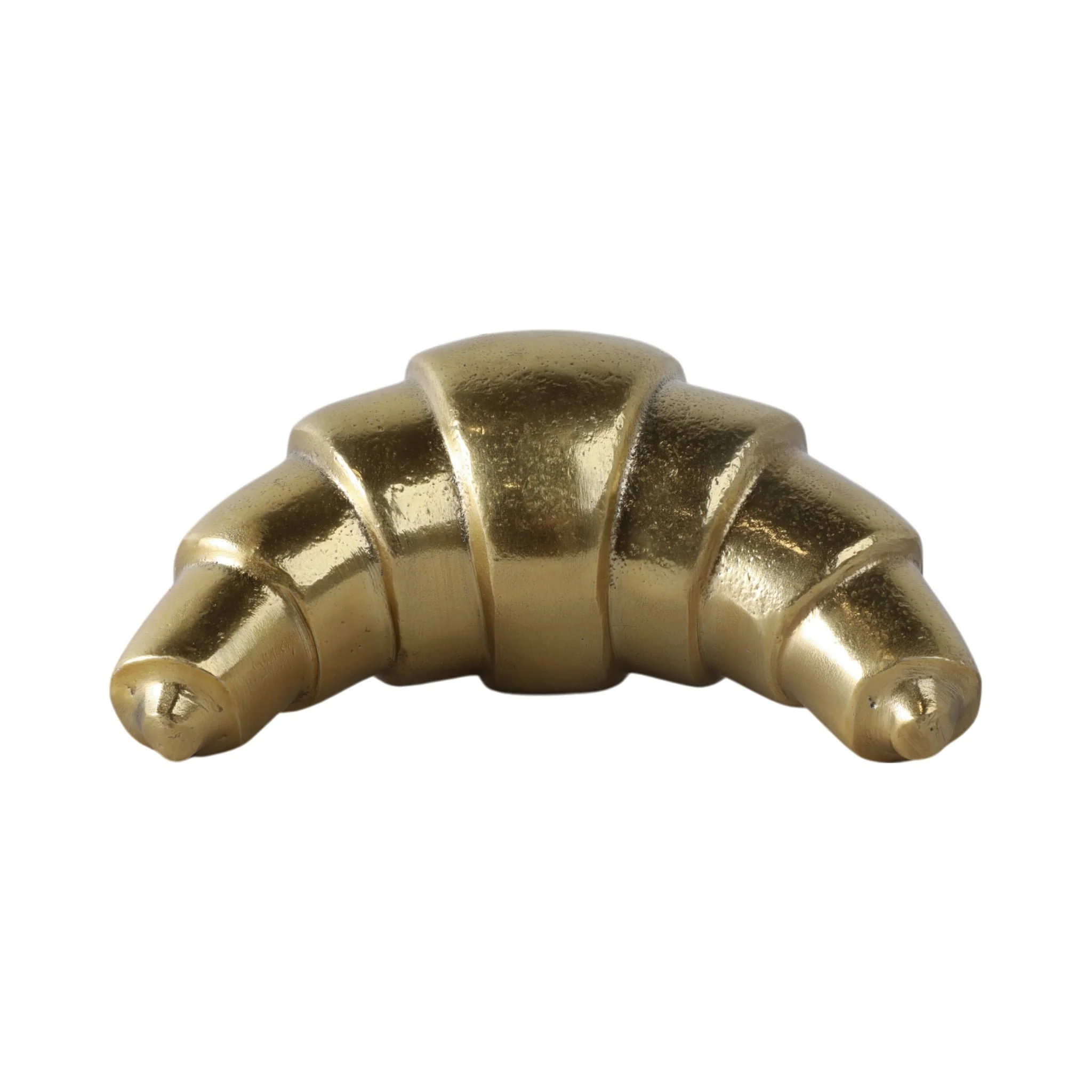 7x4" Metal Croissant, Gold