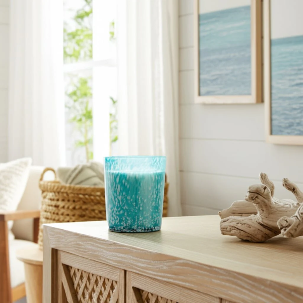 7x9" 105 Oz Wood Sage & Sea Salt Speckle Candle, B - Image 11