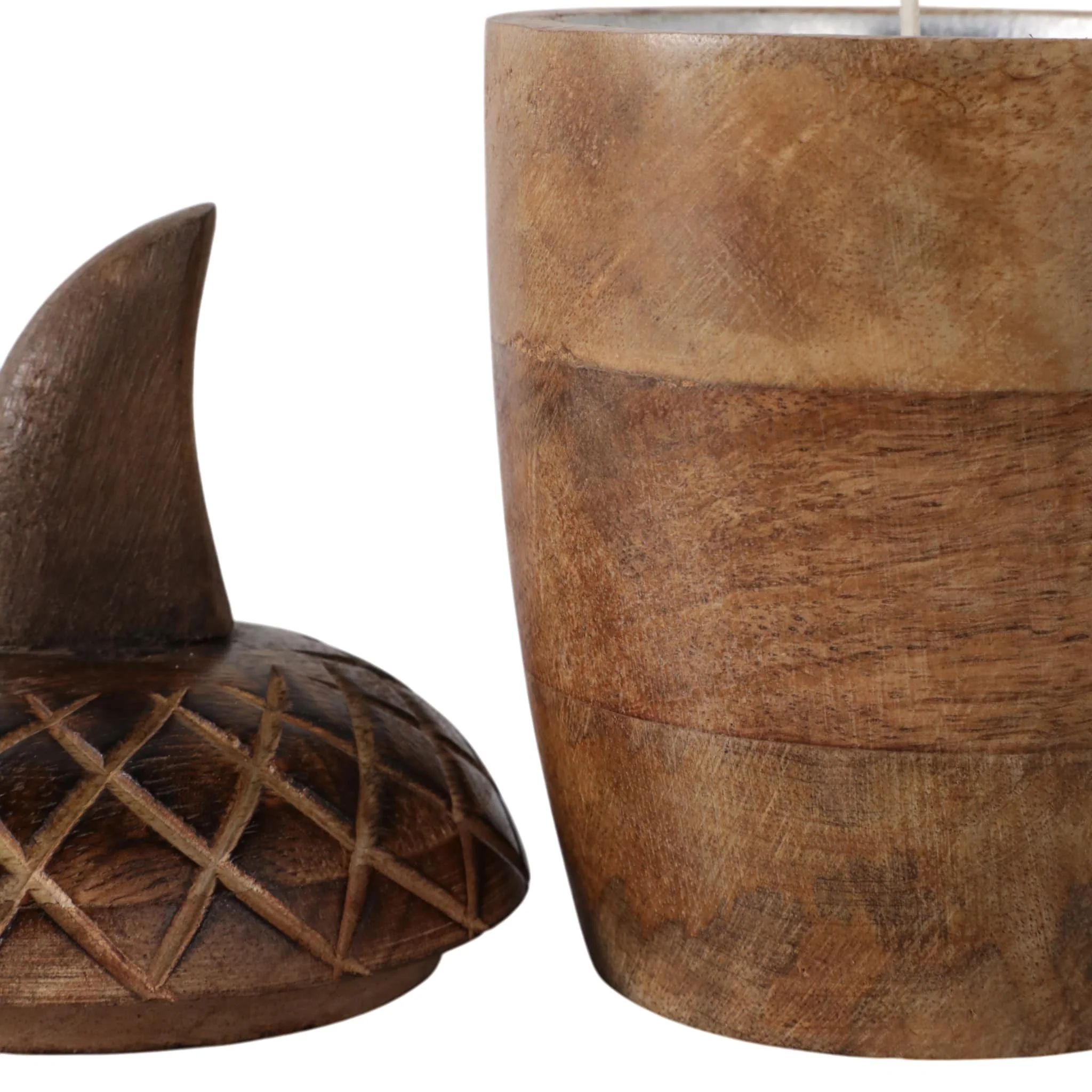 8" 7 Oz Balsam Fir Acorn Candle, Brown - Image 5