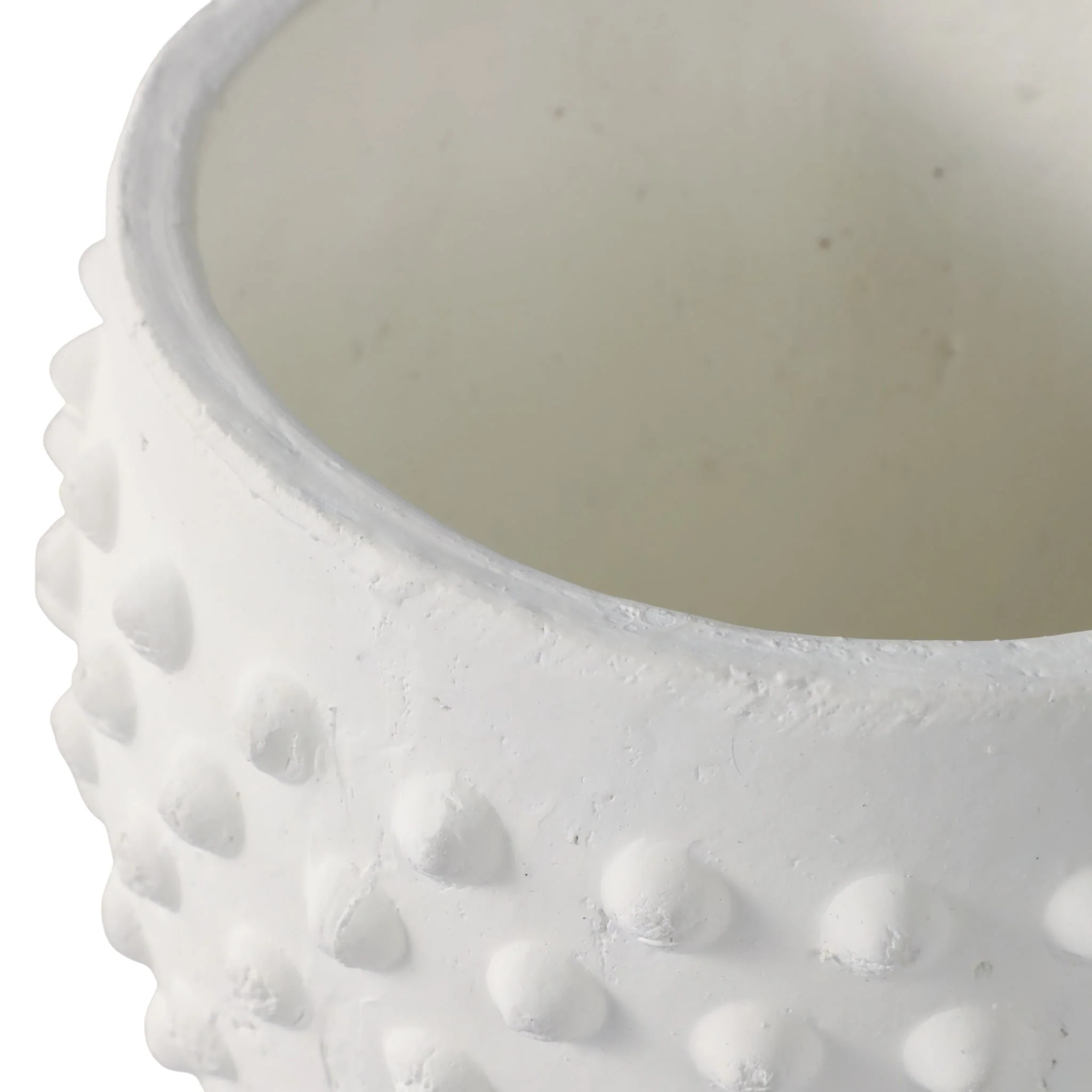 8" Bubble Rough Finish Planter,white - Image 4