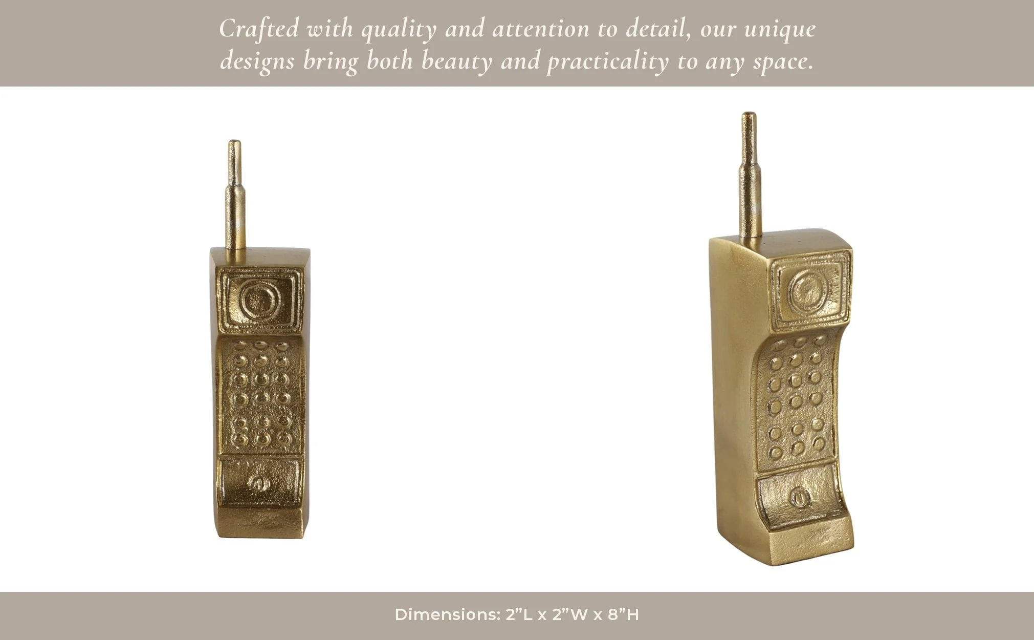 8" Cordless Phone, Gold - Image 13