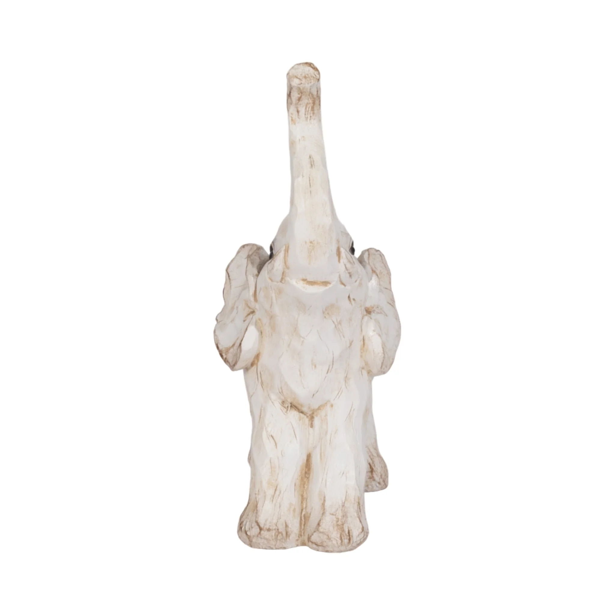8" Elephant Figurine , White - Image 3
