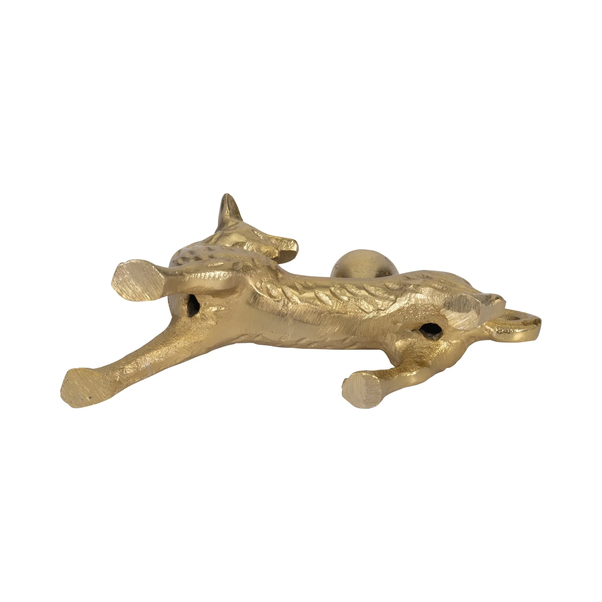 8" Fox Taper Candle Holder, Gold - Image 8