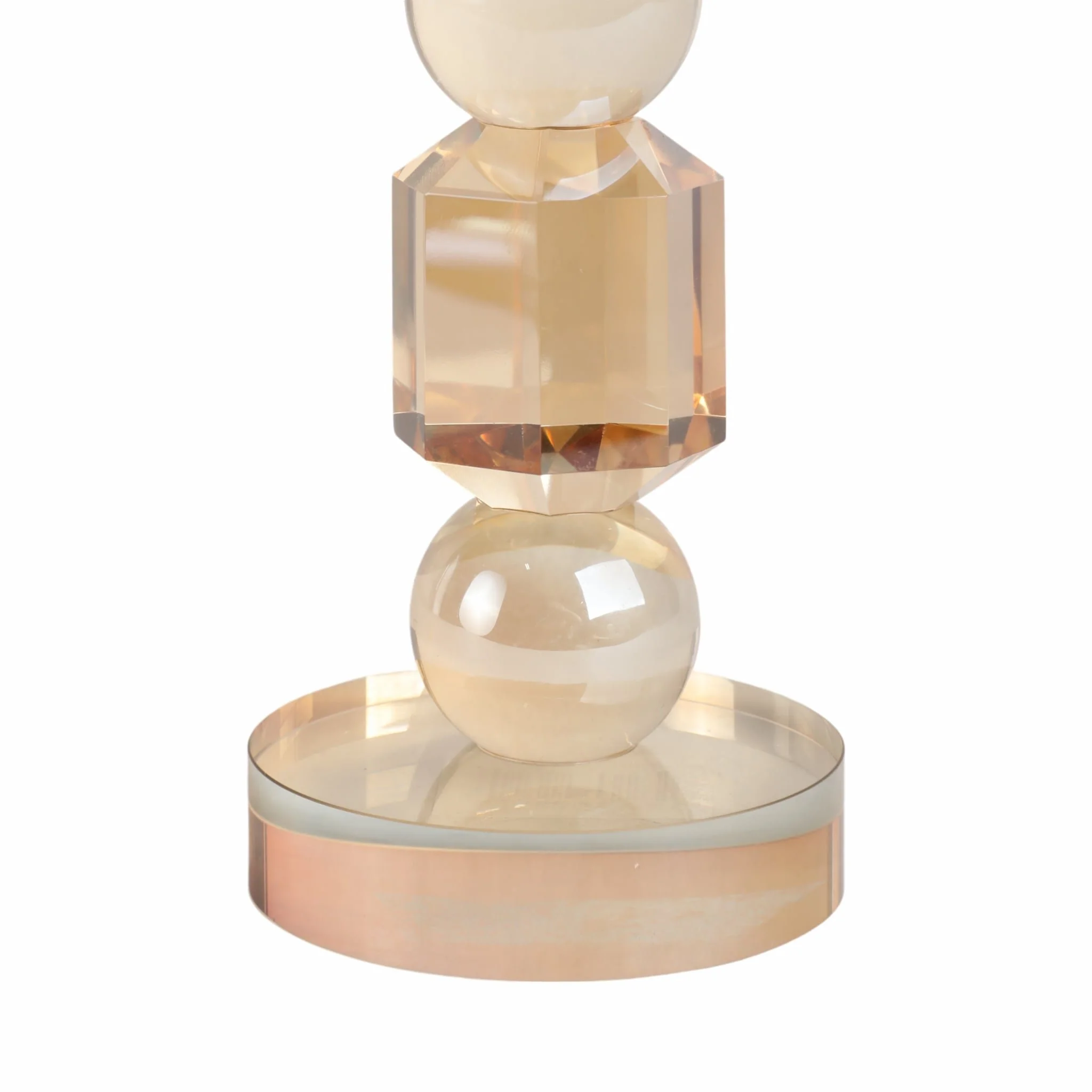 8" Geo Crystal Taper Holder, Amber - Image 3