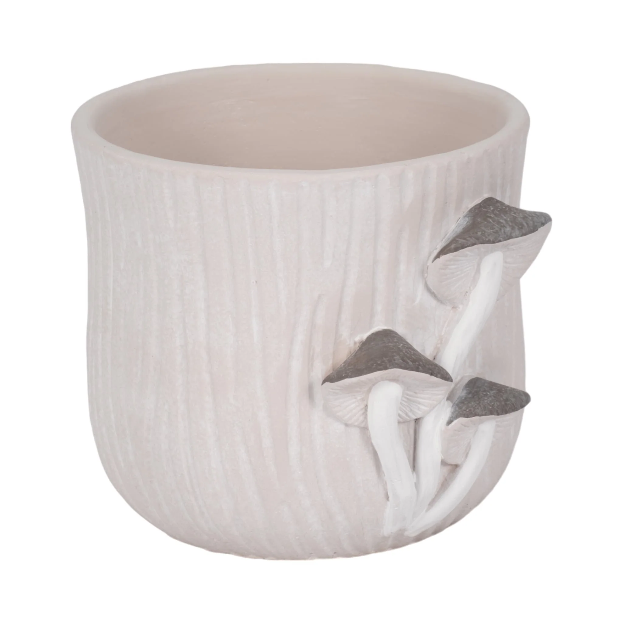 8" Mushroom Applique Planter, Grey - Image 2