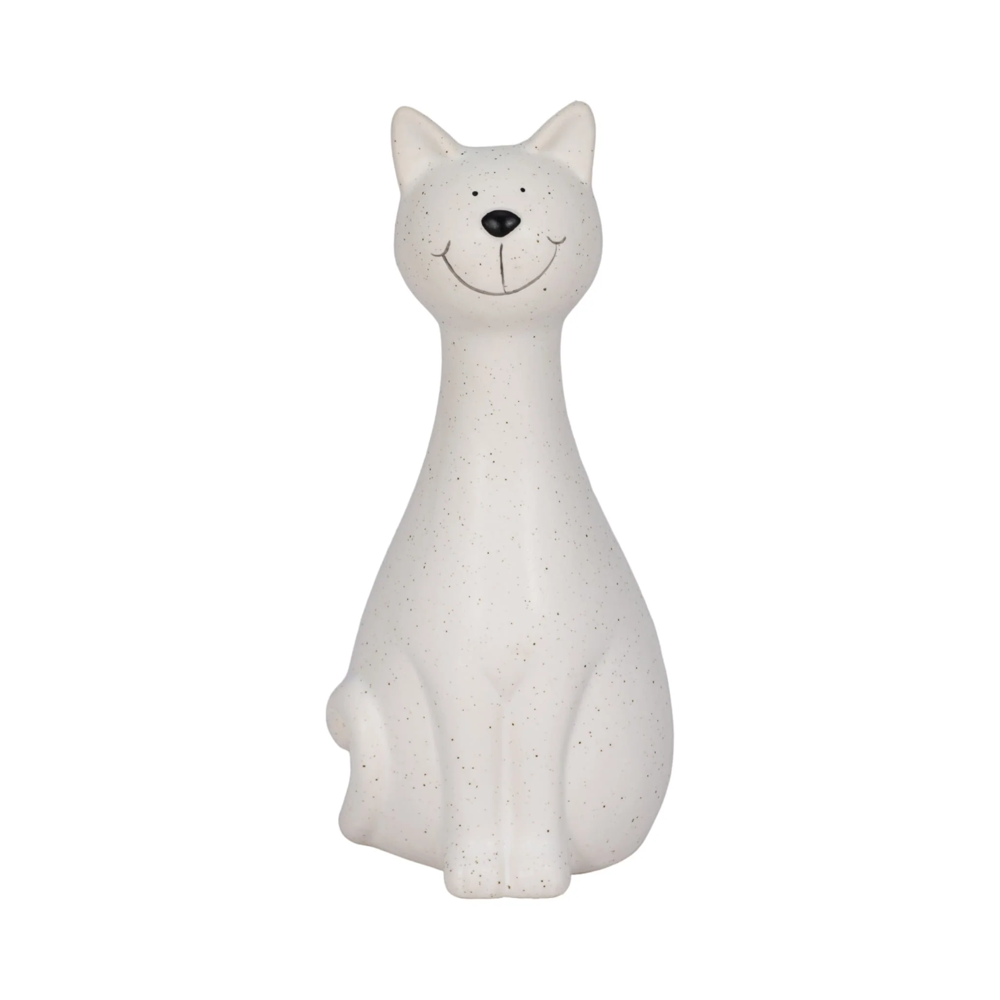 8" Skinny Sitting Kitty, White