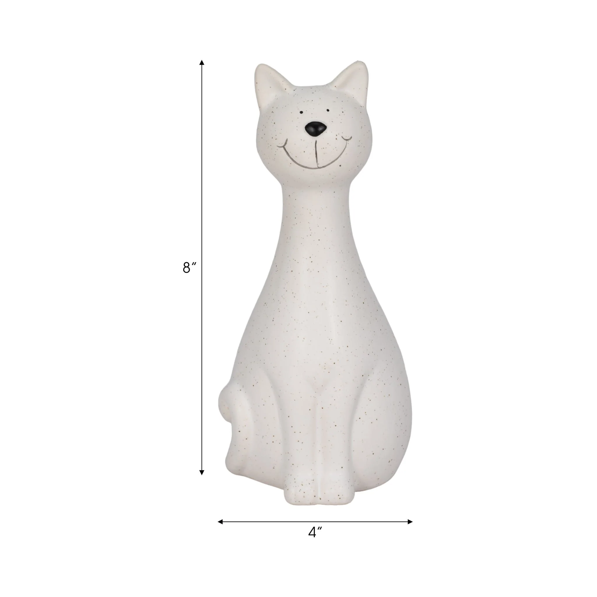 8" Skinny Sitting Kitty, White - Image 8