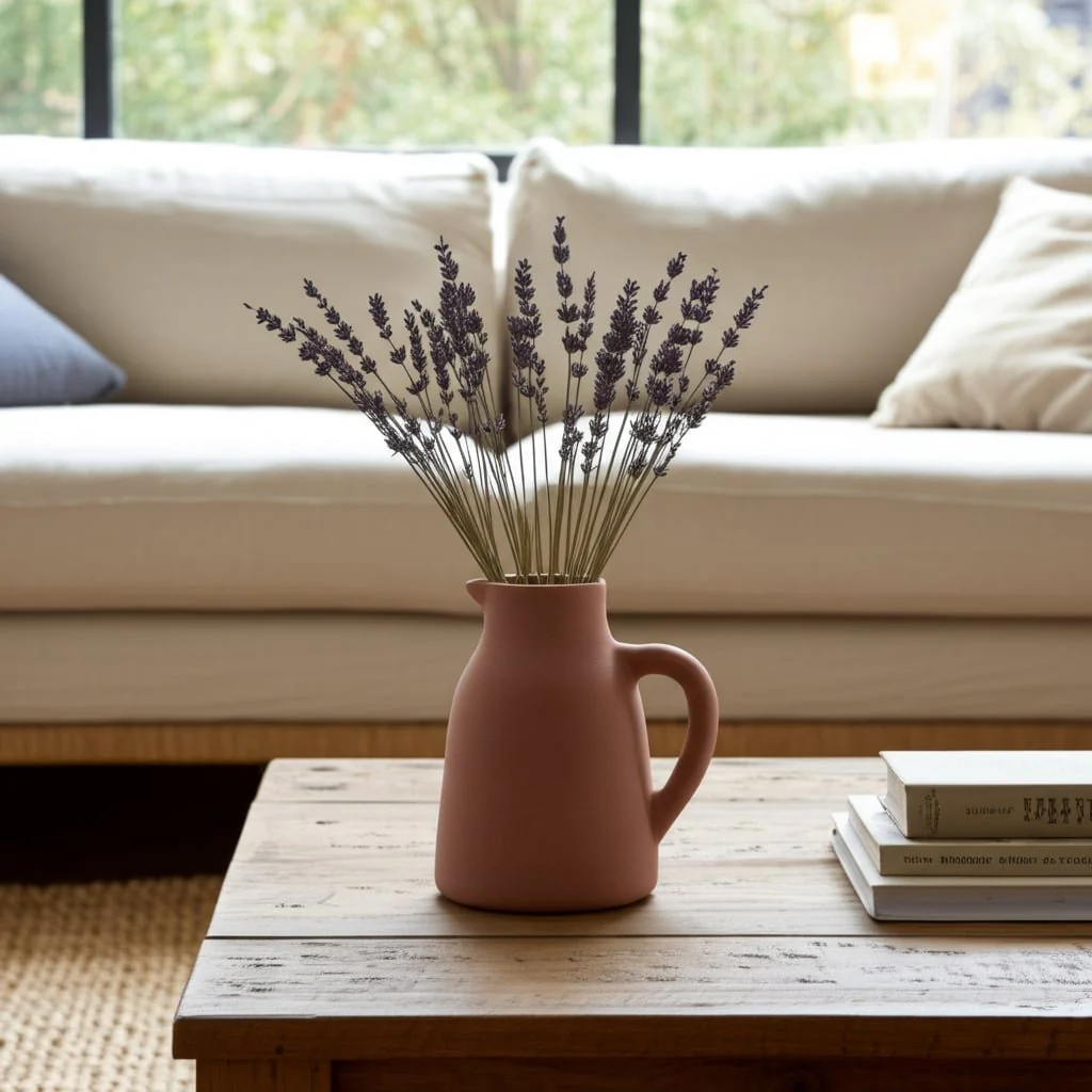 8x8" Terracotta Vase With Handle, Light Natural - Image 13