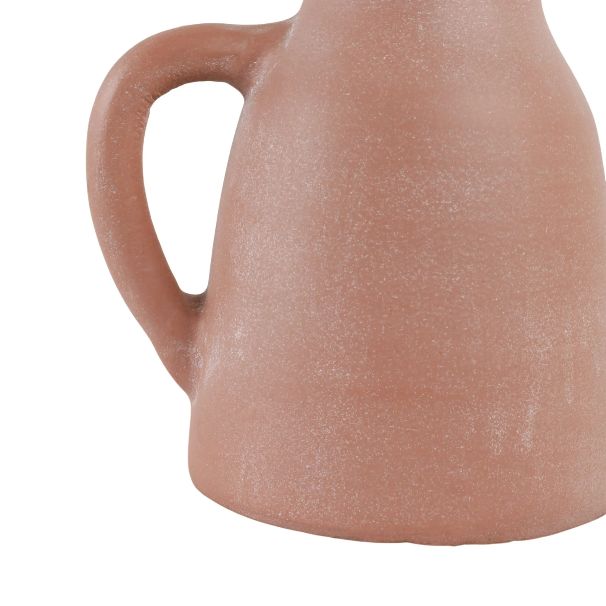 8x8" Terracotta Vase With Handle, Light Natural - Image 6