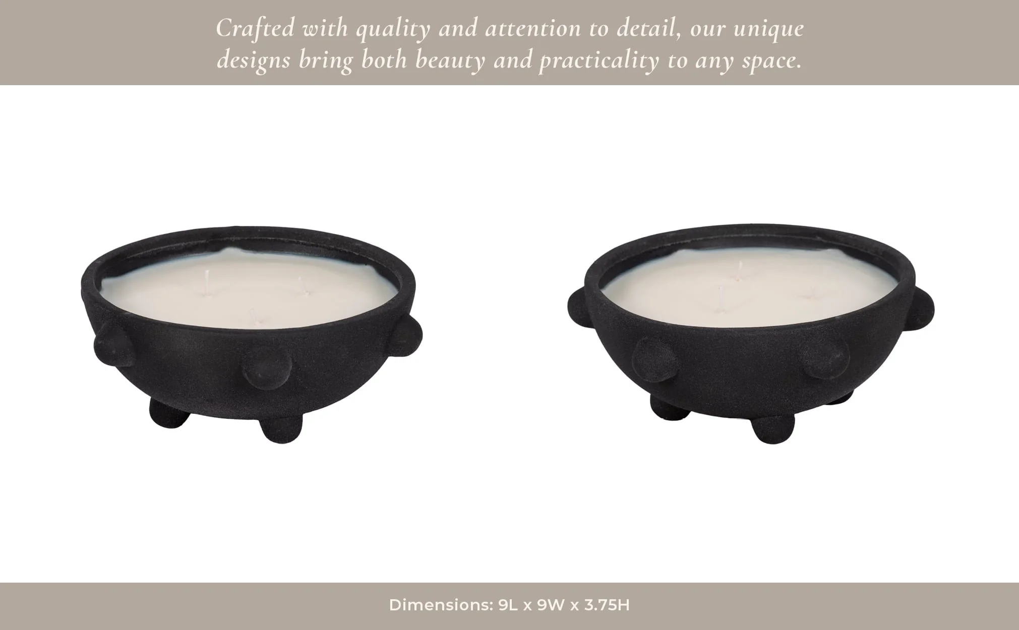 9" 22 Oz Black Amber Sea Salt Bubble Bowl Candle, - Image 13