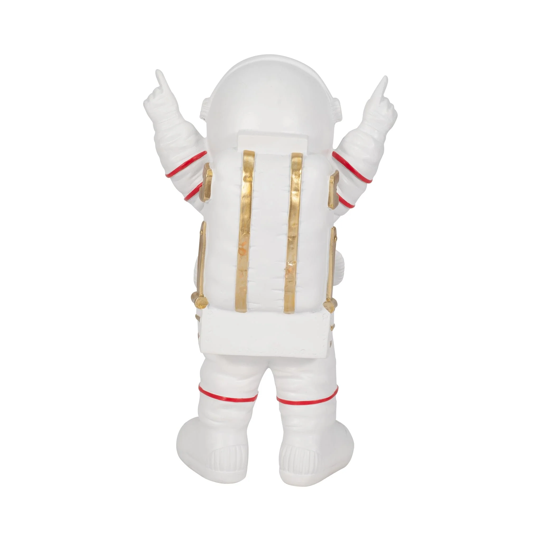 9" Cheering Space Man, White/gold - Image 4