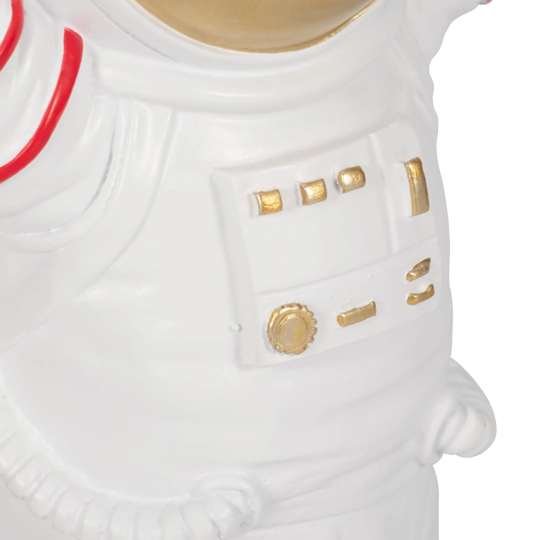 9" Cheering Space Man, White/gold - Image 5