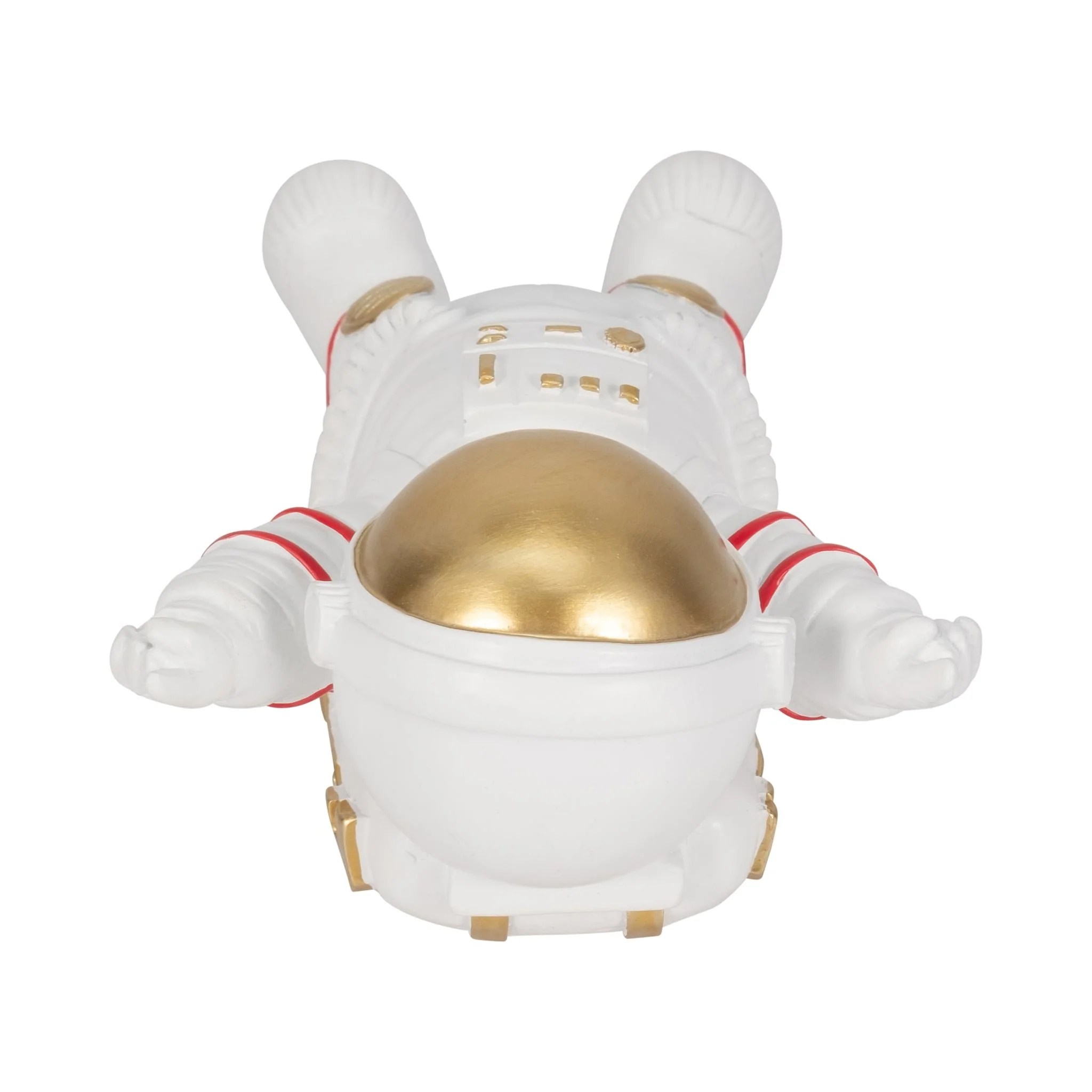 9" Cheering Space Man, White/gold - Image 6