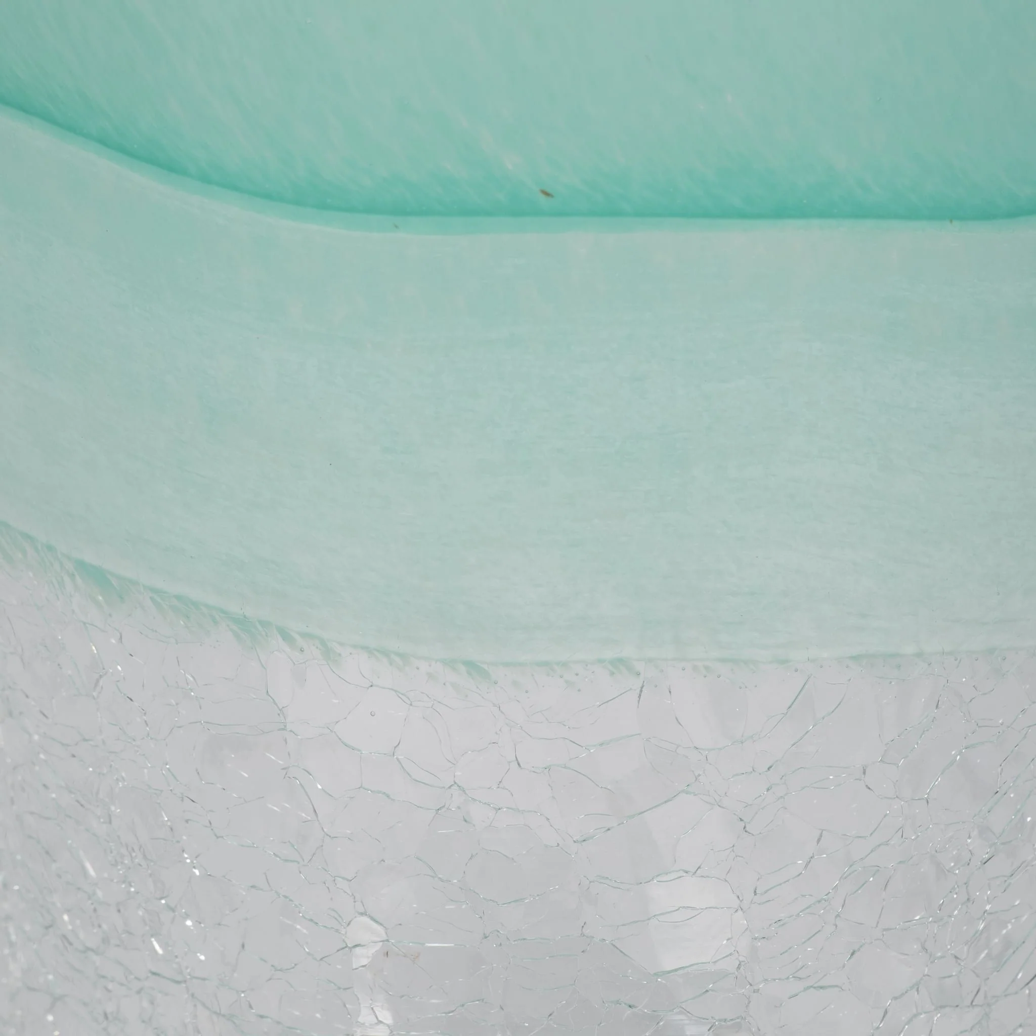9" Fluted Glass Vase, Aqua Haze - Image 4