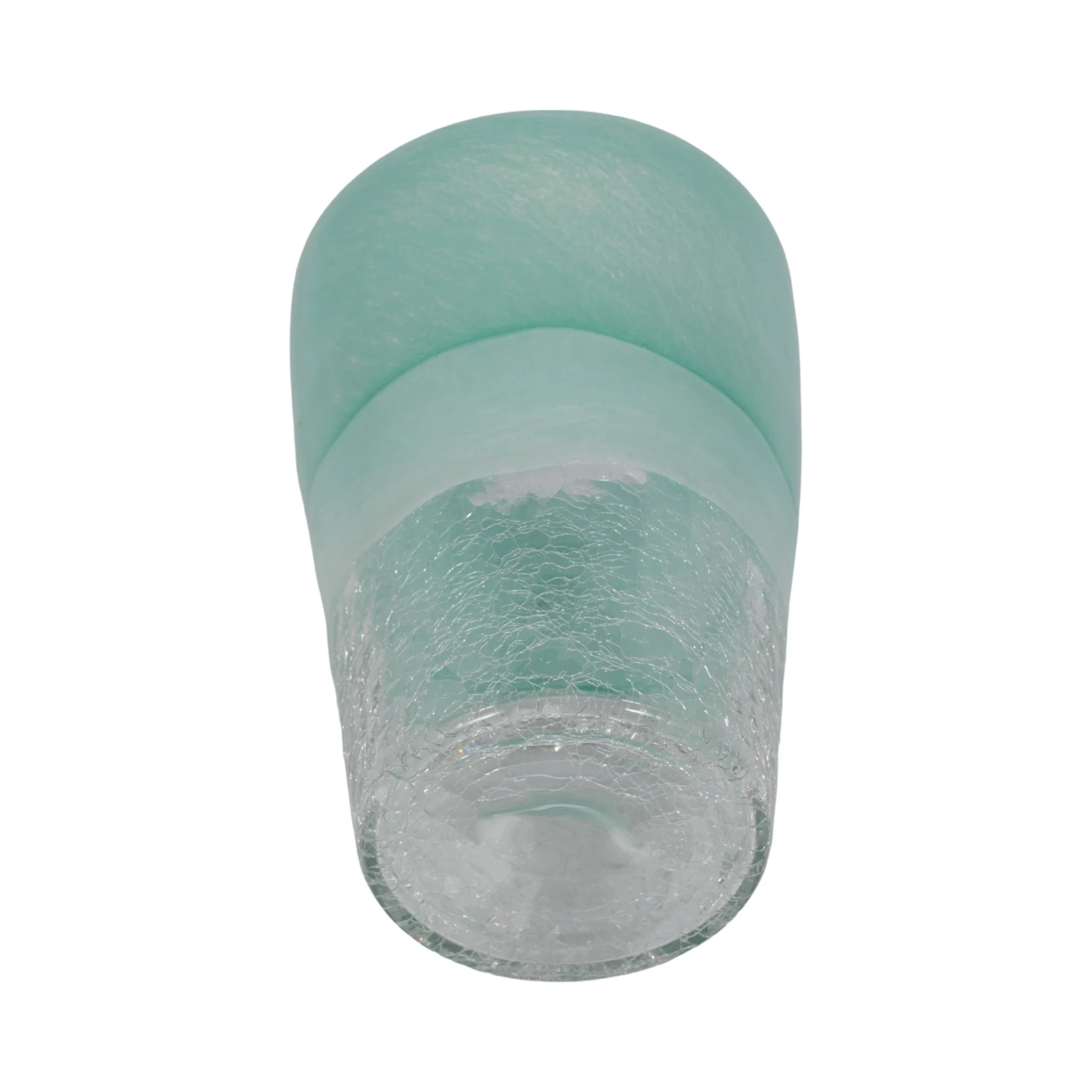 9" Fluted Glass Vase, Aqua Haze - Image 6