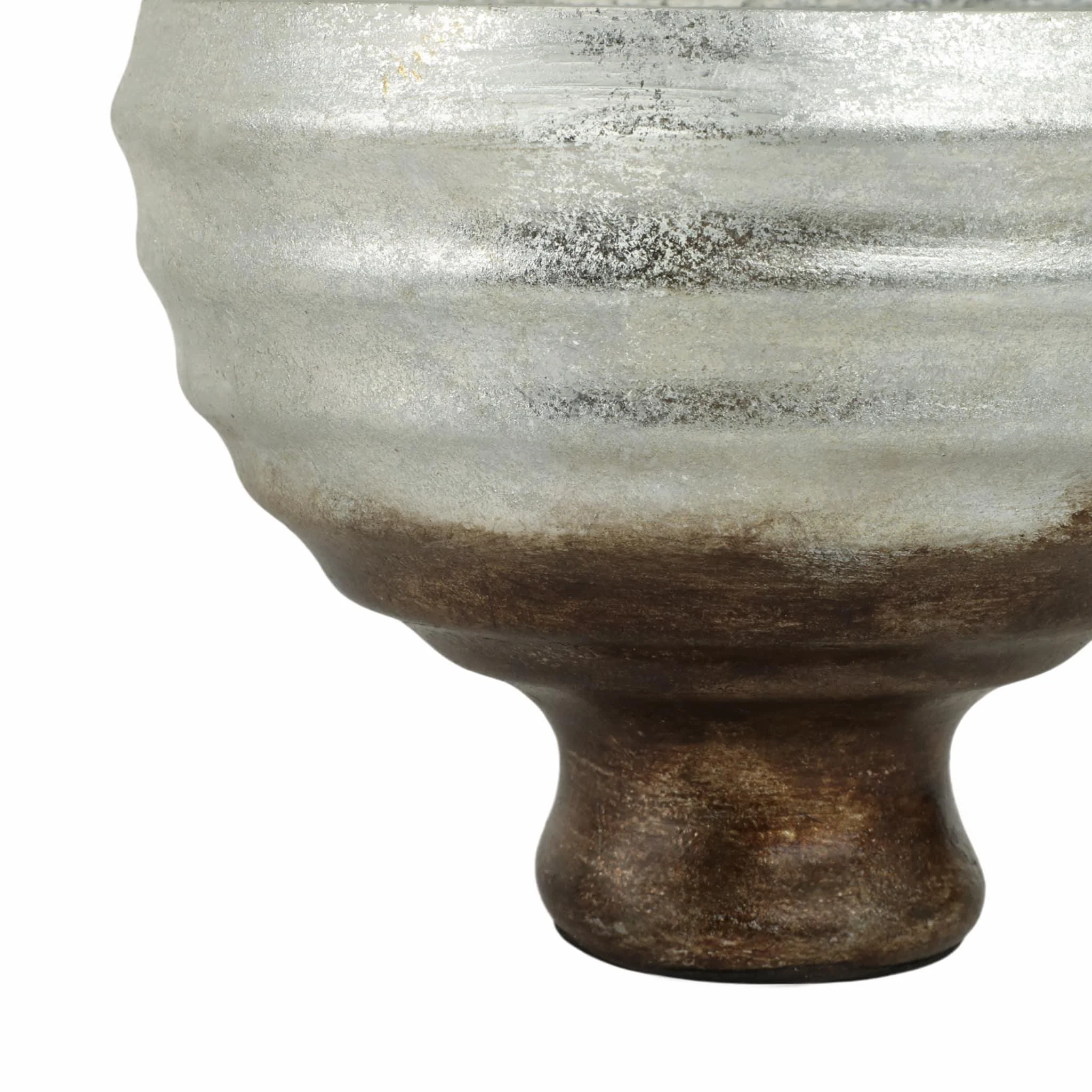 9" Glass Pedestal Bowl Ombre Finish, Multi - Image 5