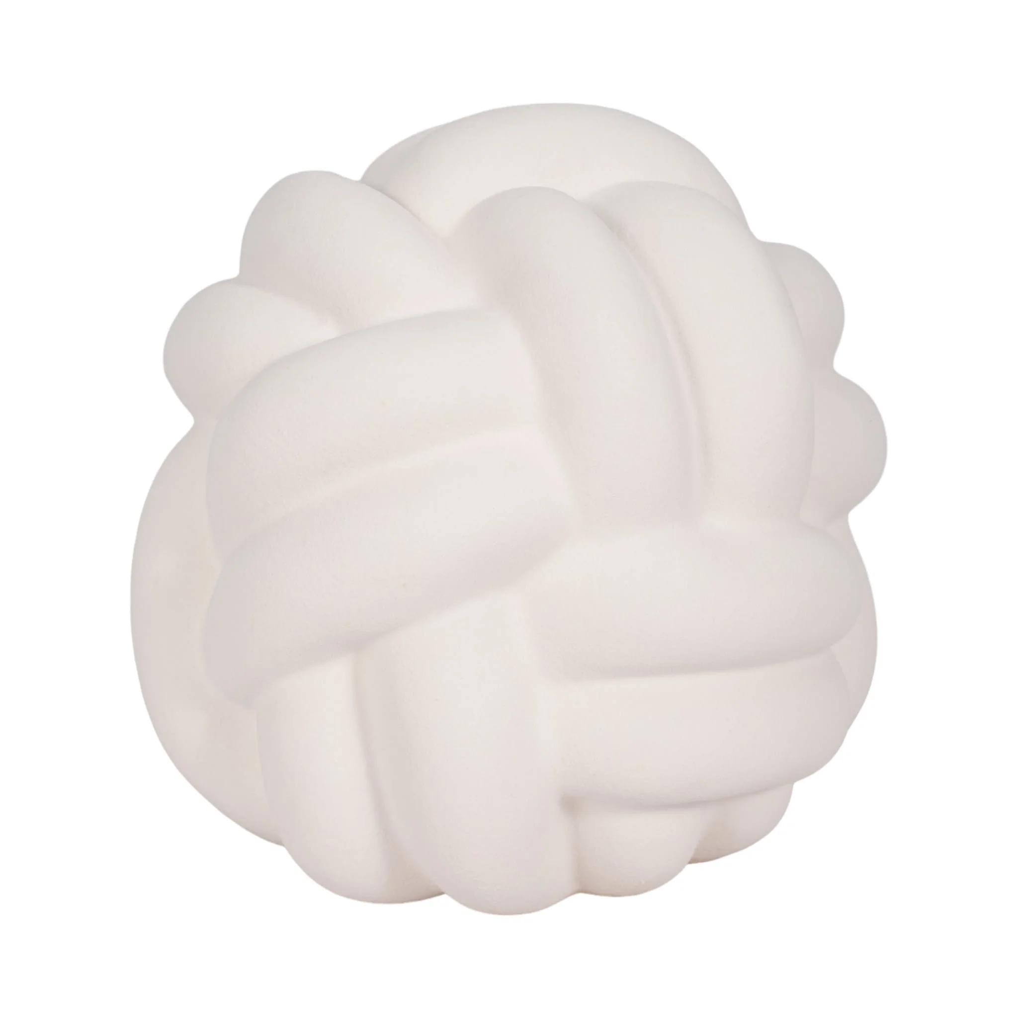 9" Knot Orb Rough Texture, White - Image 2