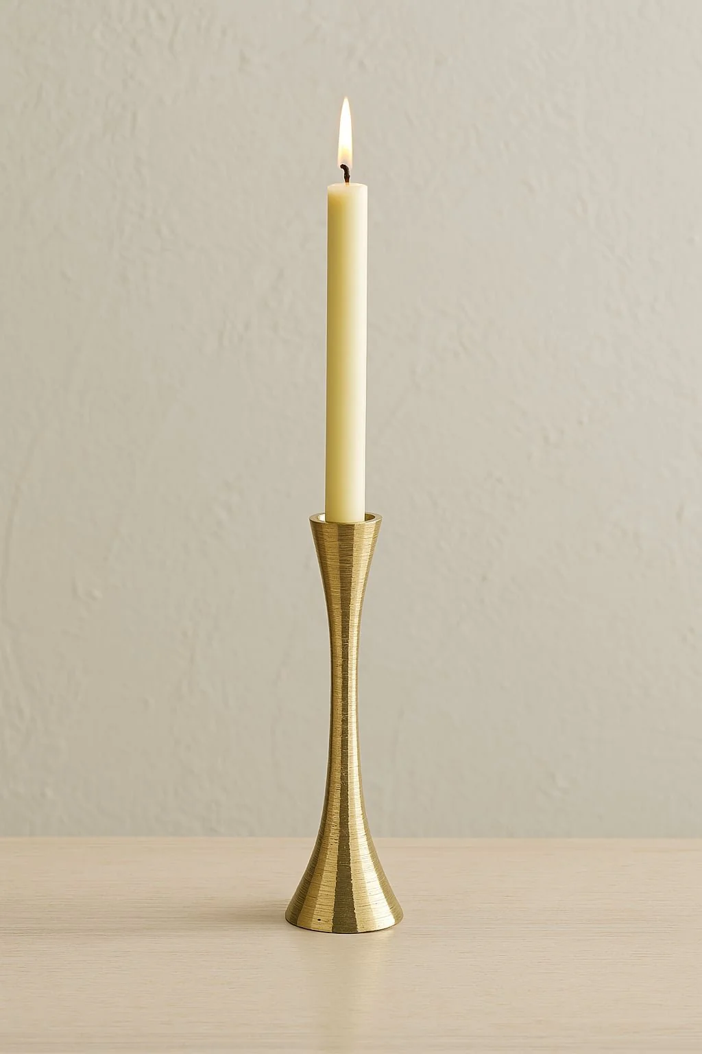 9" Metal, Taper Candle Holder, Brass - Image 12