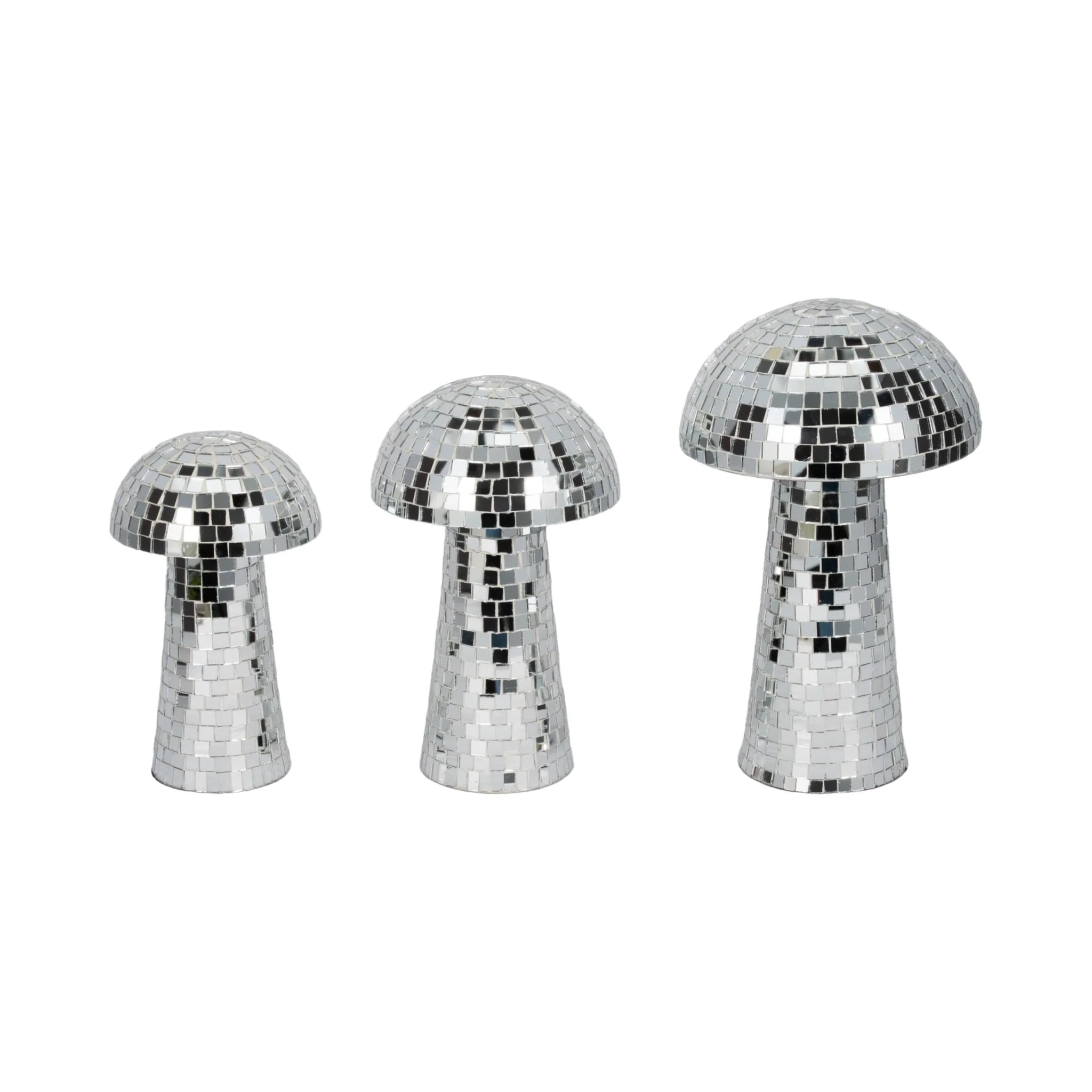 9" Mosaic Mushroom, Silver - Image 6