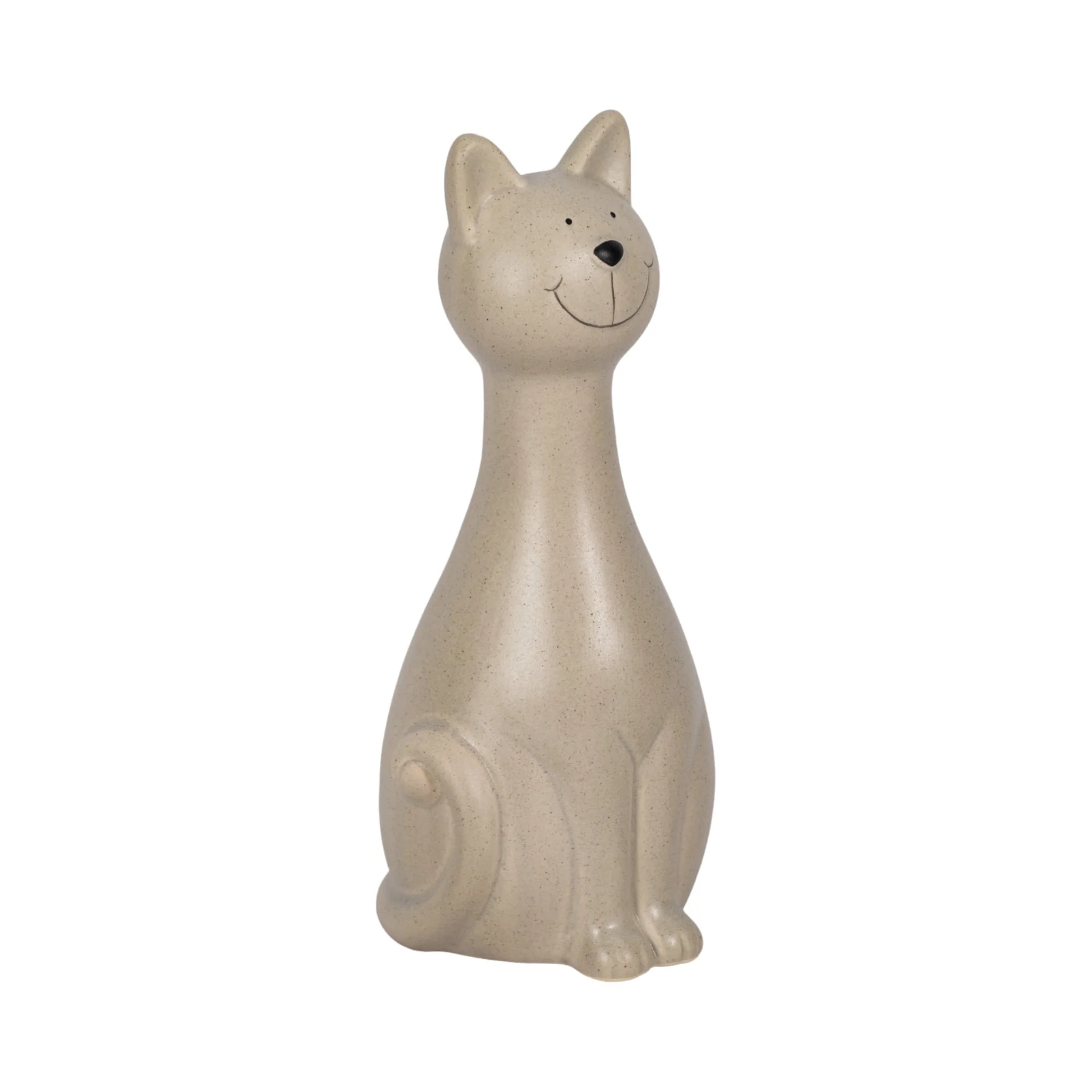 9" Skinny Sitting Kitty, Grey - Image 2