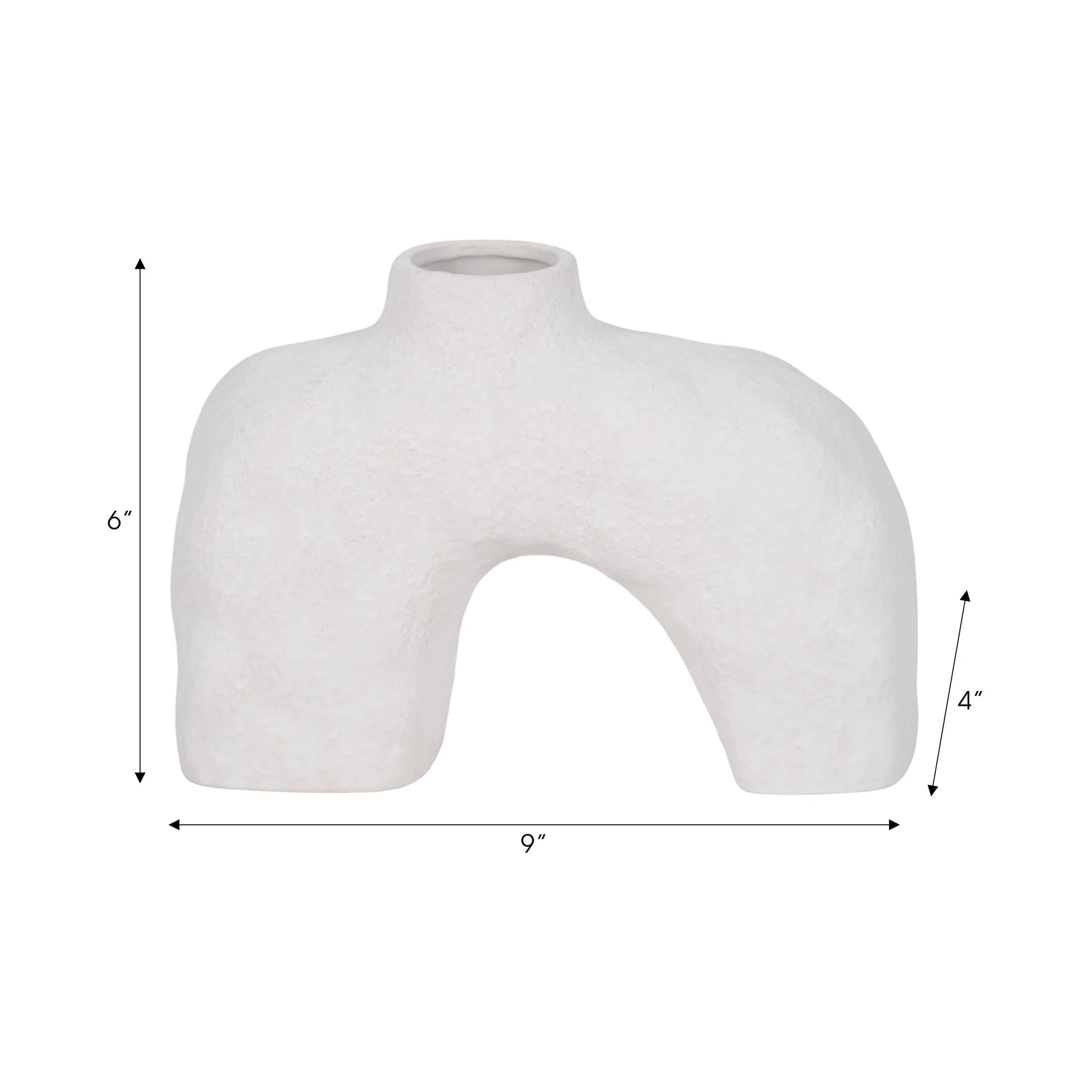 9" Volcanic Vase, Stone - Image 9