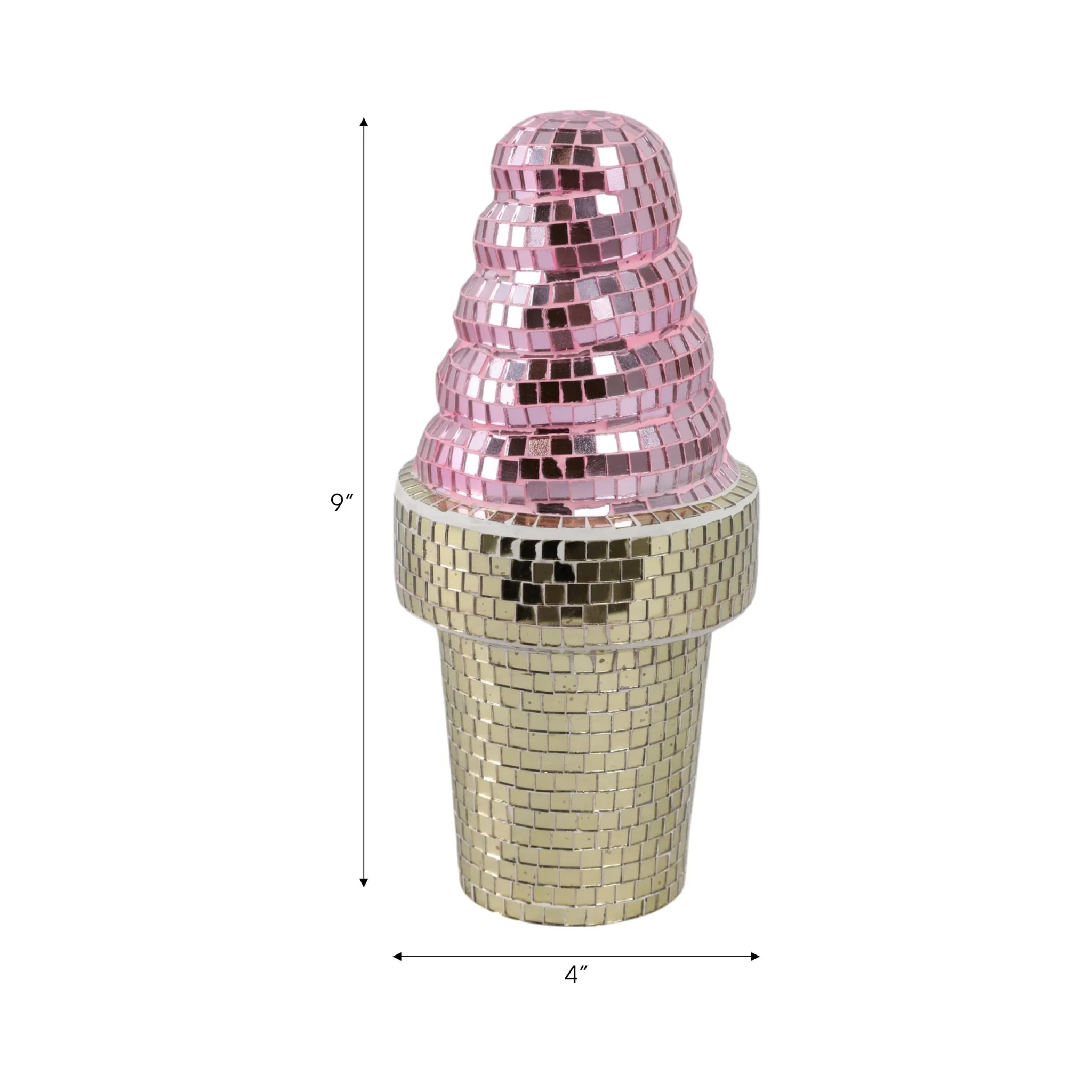 9x4" Mirror Mosaic Ice Cream, Multi - Image 9