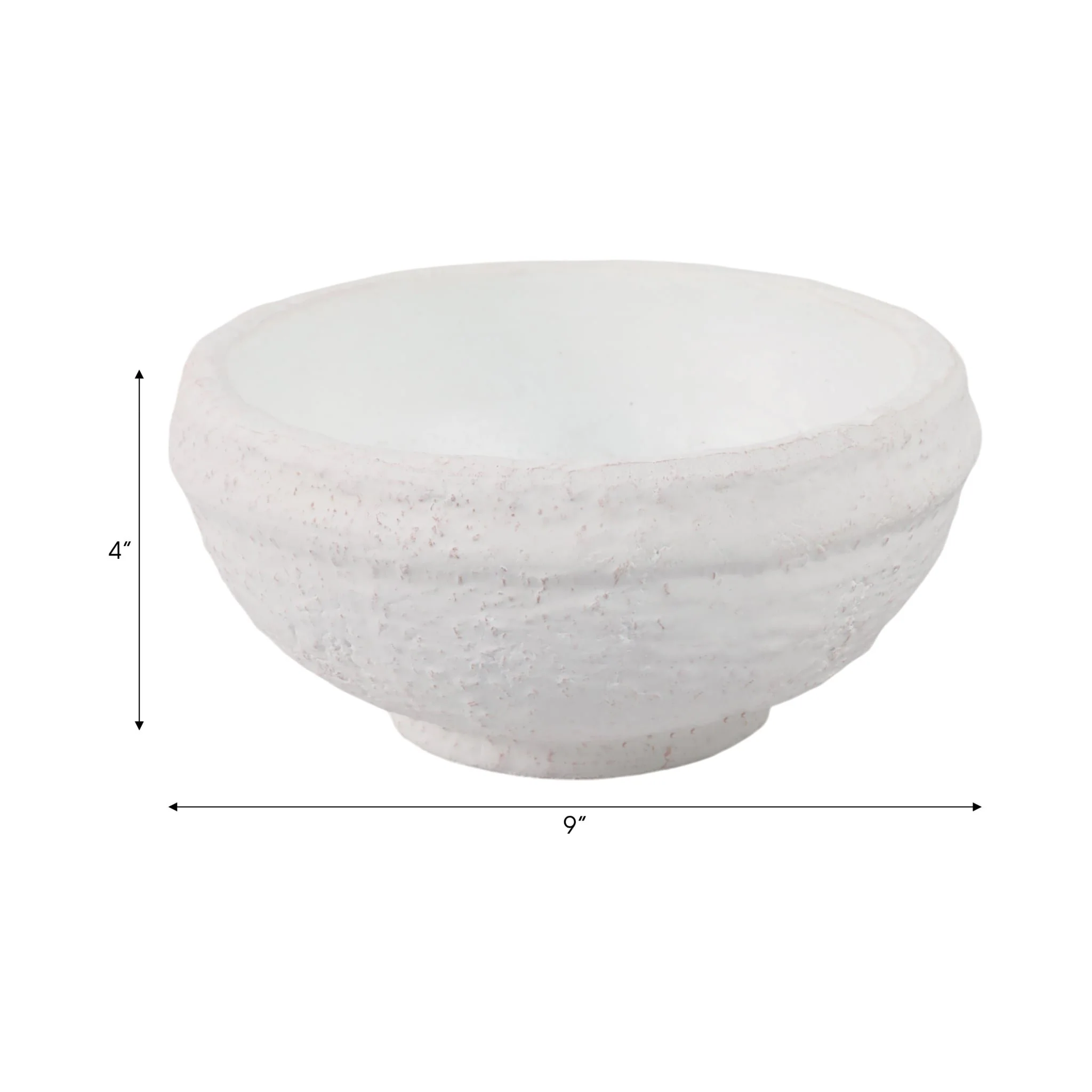 9x9" Textured Bowl, White - Image 8