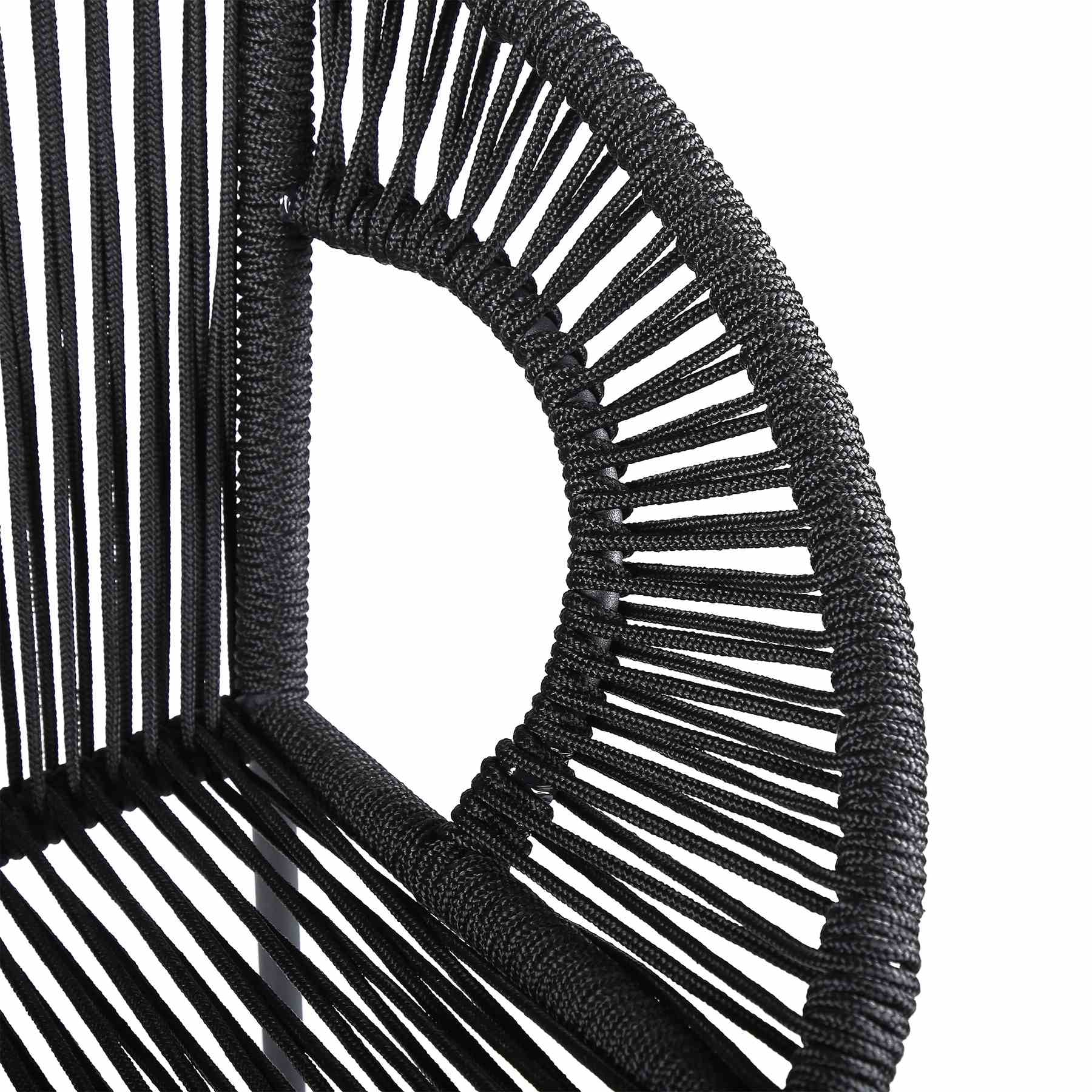 Acapulco 26" Indoor Outdoor Steel Bar Stool with Black Rope - Image 6