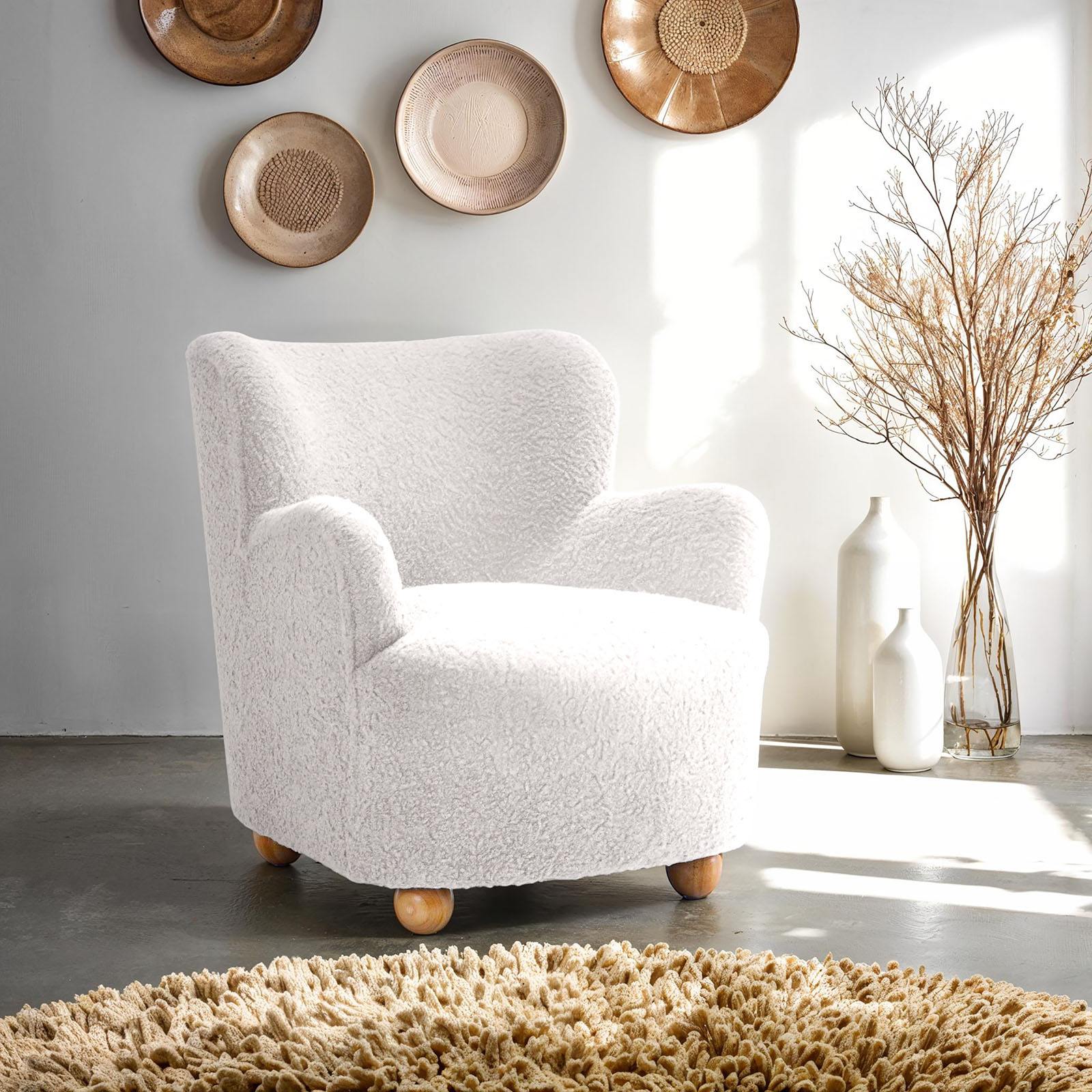 Acaso Accent Chair, White