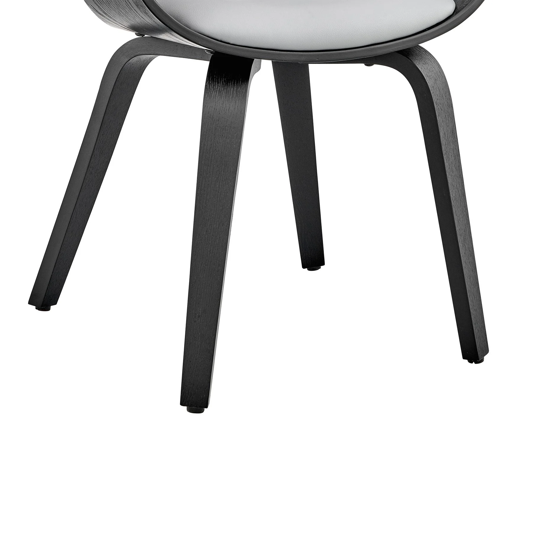 Adalyn Gray Faux Leather and Black Wood Dining Room Accent Chair - Image 8