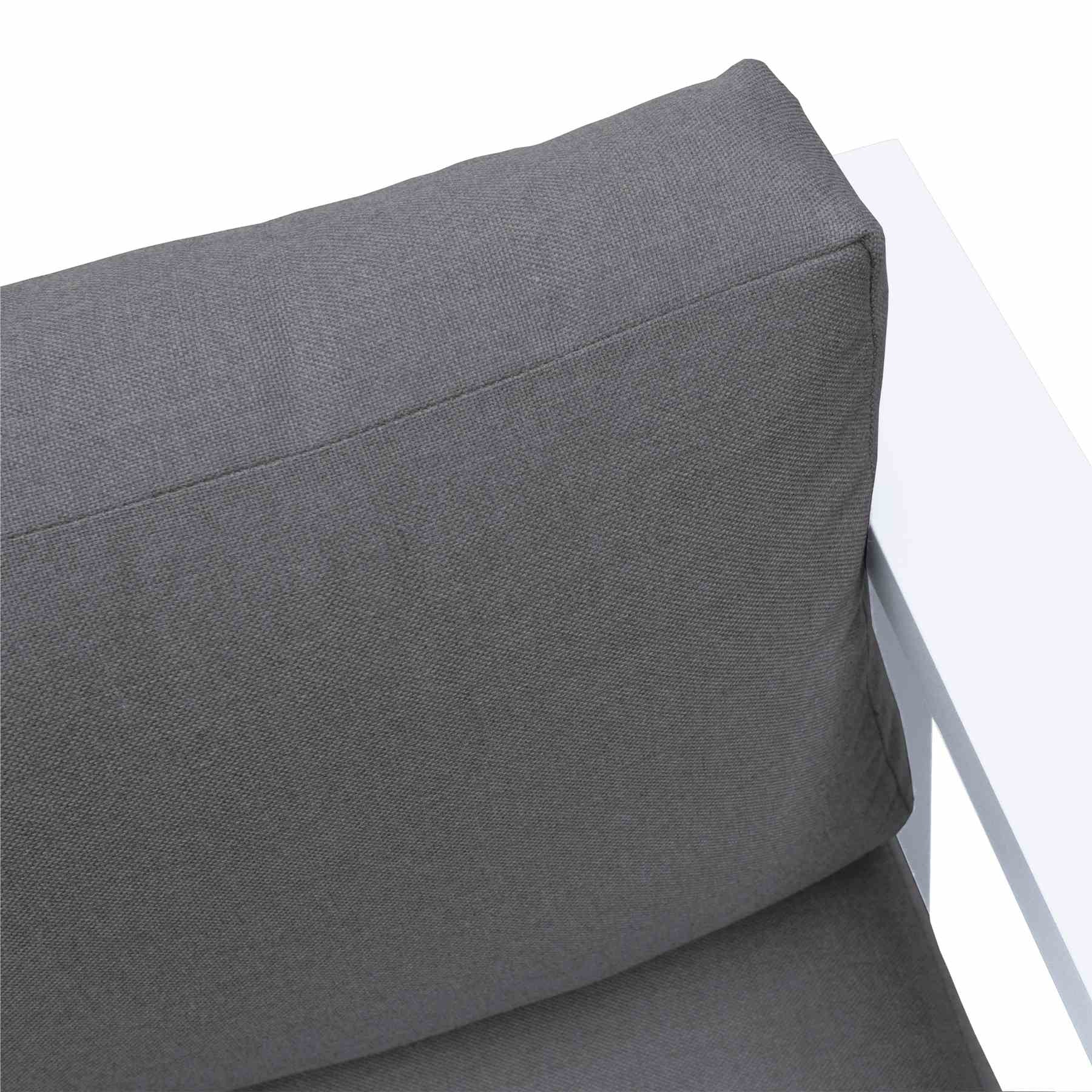 Aelani Aluminum Outdoor Sofa in Dark Gray and White - Image 5
