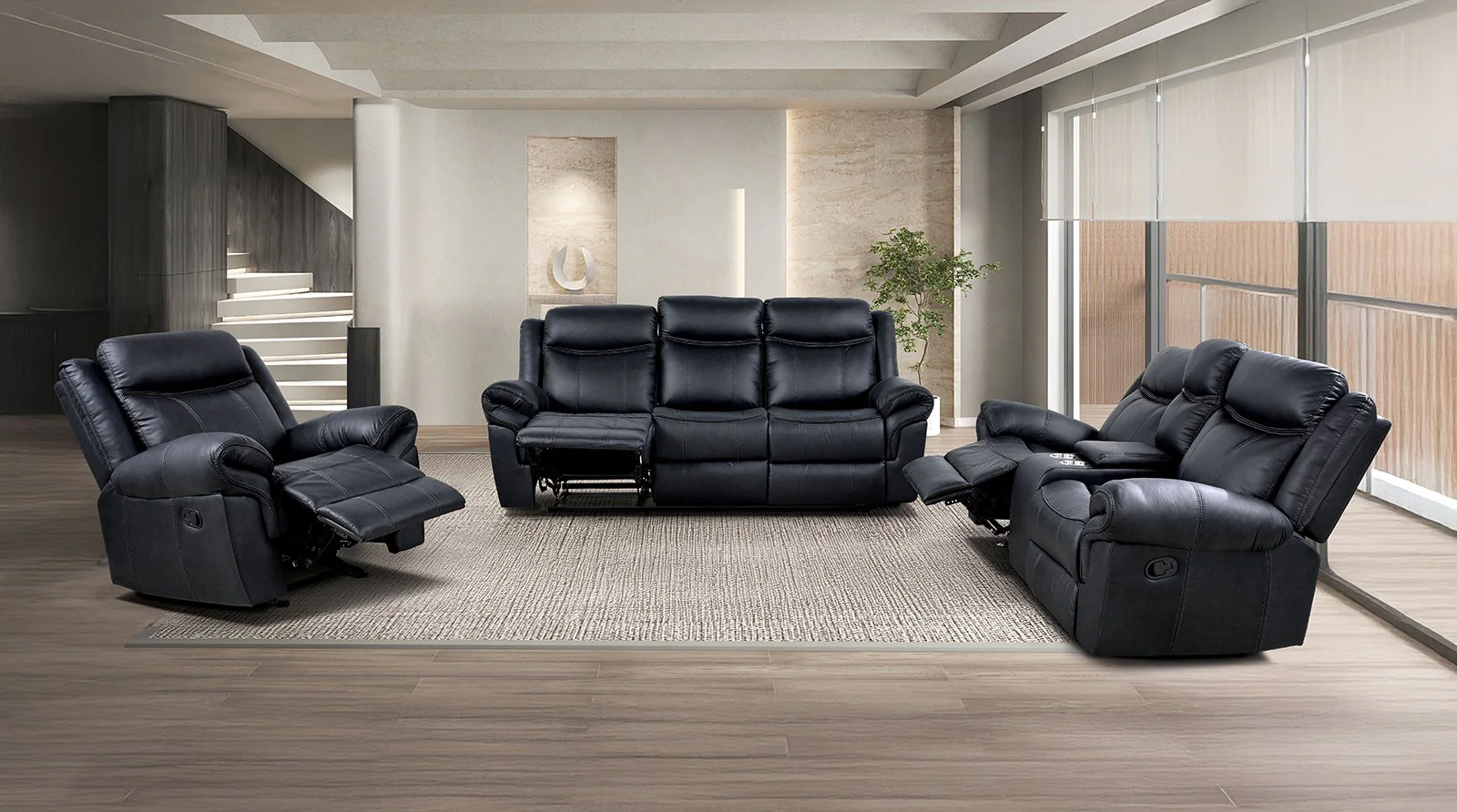 Agata Loveseat, Black - Image 2