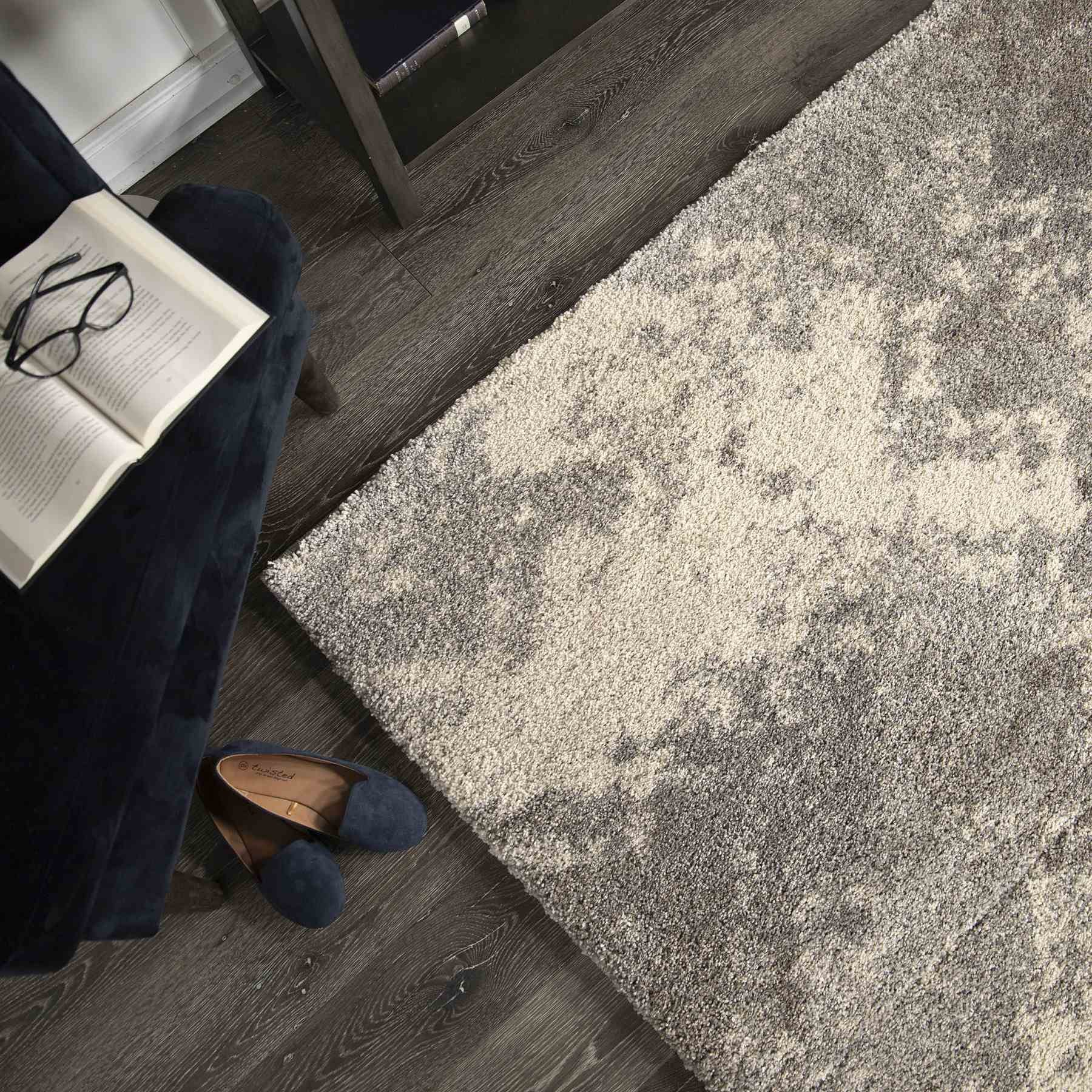 Airhaven Contemporary 8x10 Area Rug in Cream/Gray - Image 4