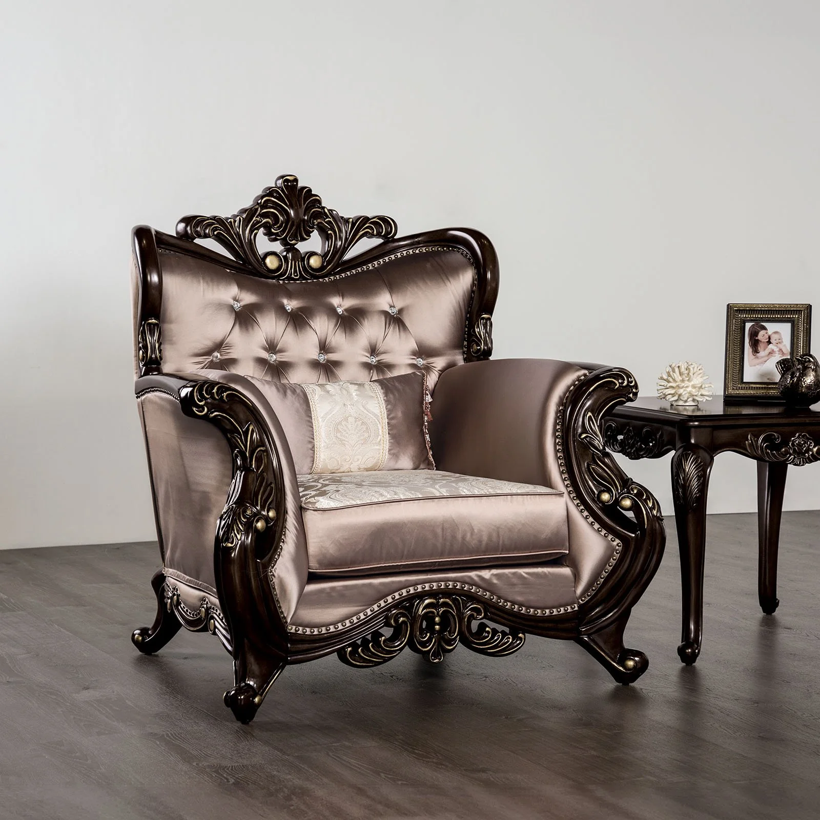 Albacete Chair, Dark Cherry/Brown