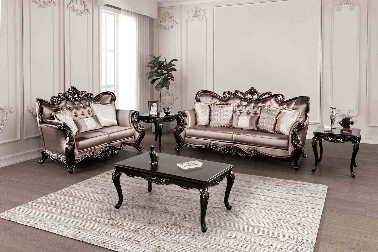 Albacete Loveseat, Dark Cherry/Brown - Image 2
