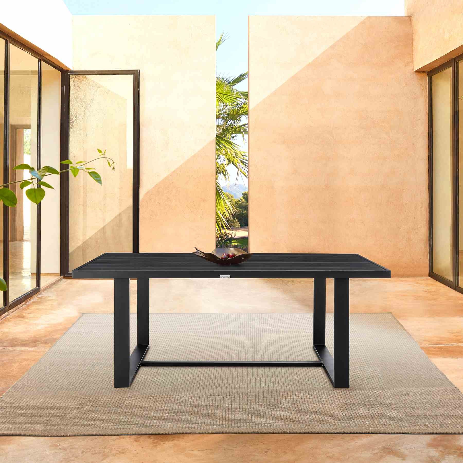 Alegria Outdoor Patio Dining Table in Aluminum - Image 6
