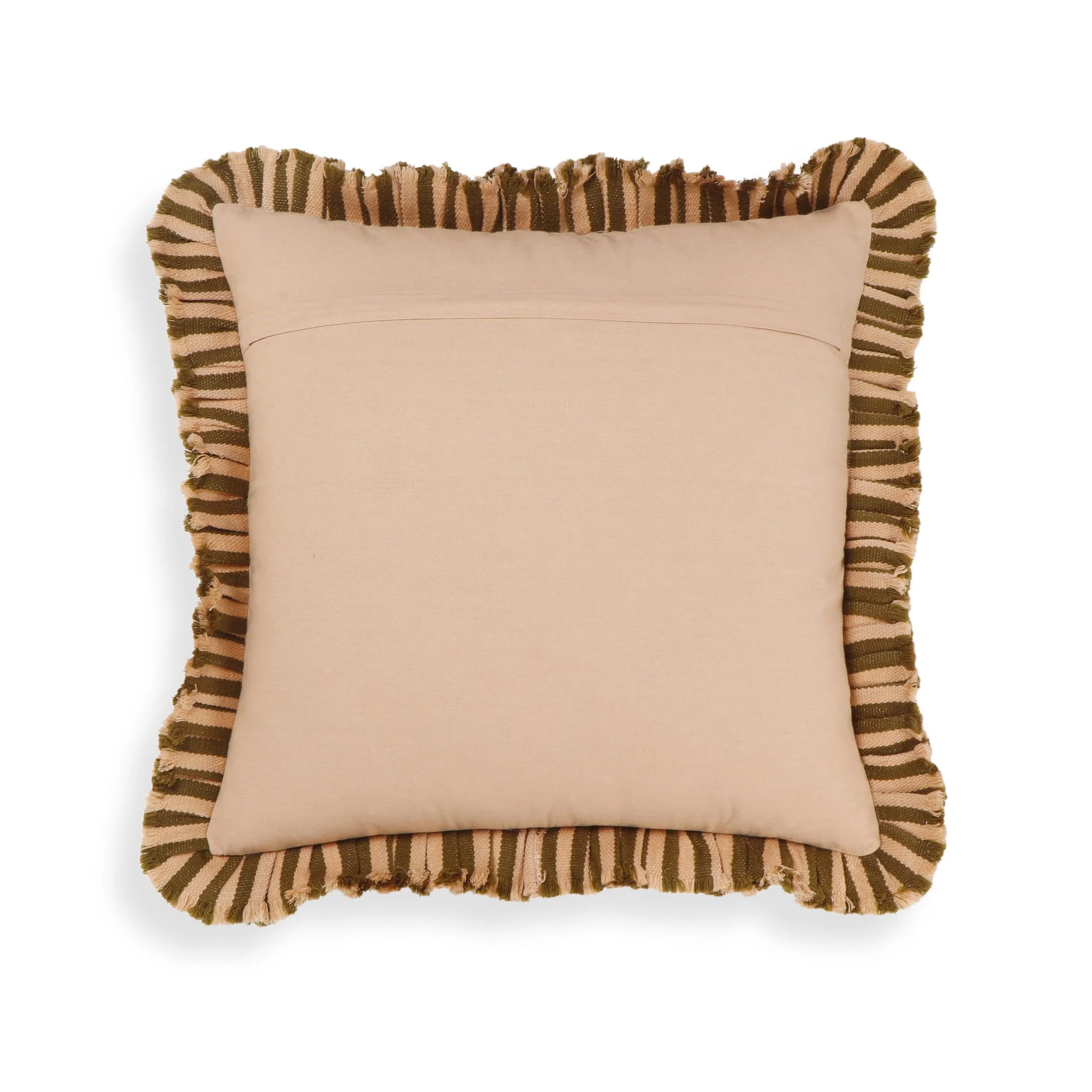 Alessia Taupe Striped Ruffle 20 inch Square Accent Pillow - Image 11