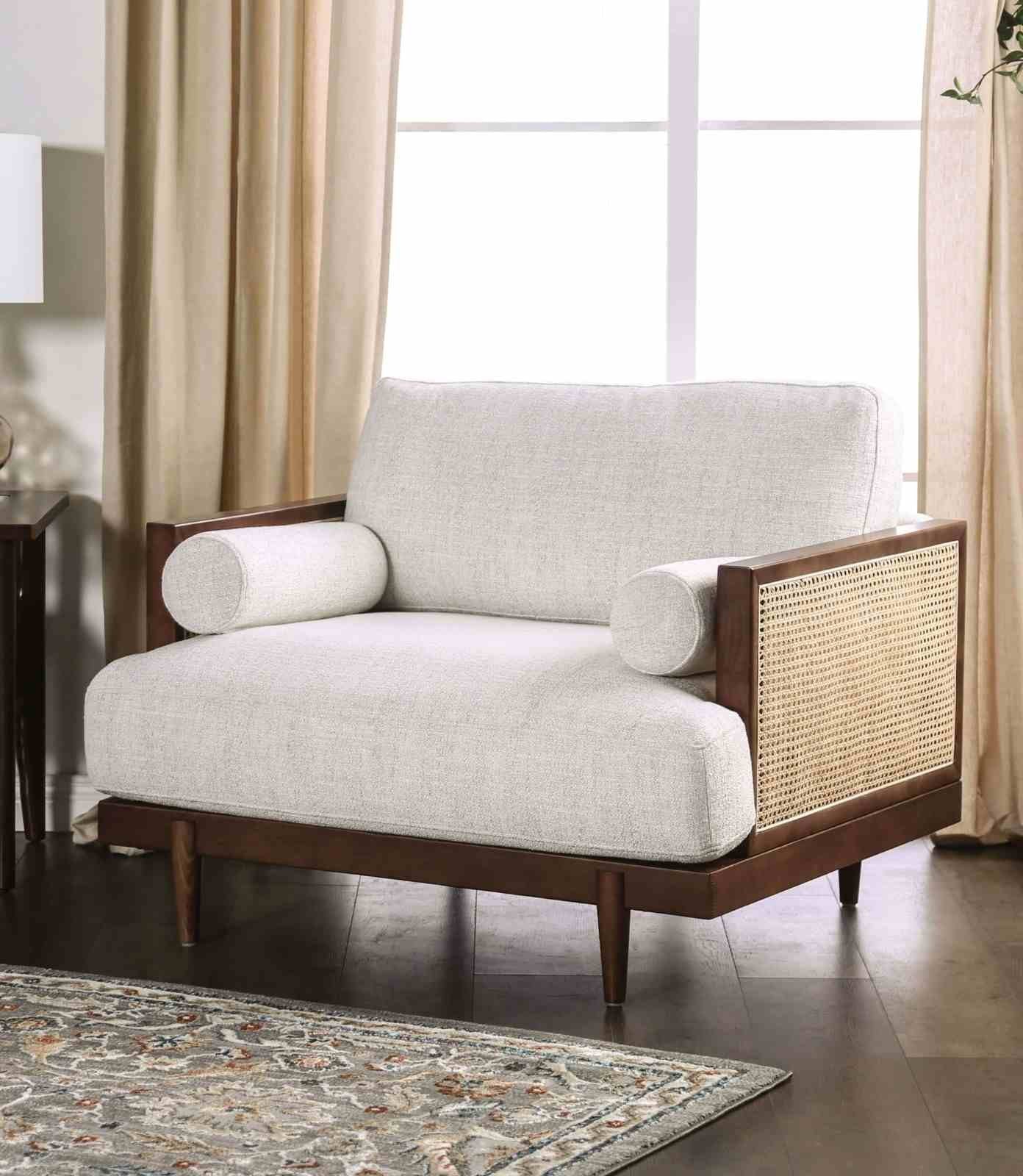 Alesund Chair, Beige/Walnut