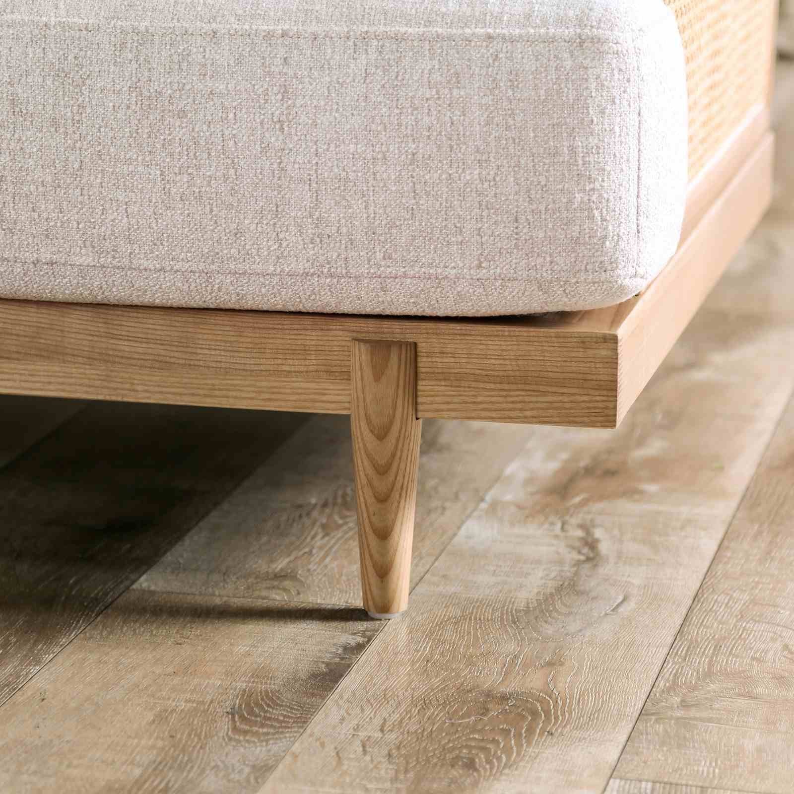 Alesund Loveseat, Beige/Light Oak - Image 8