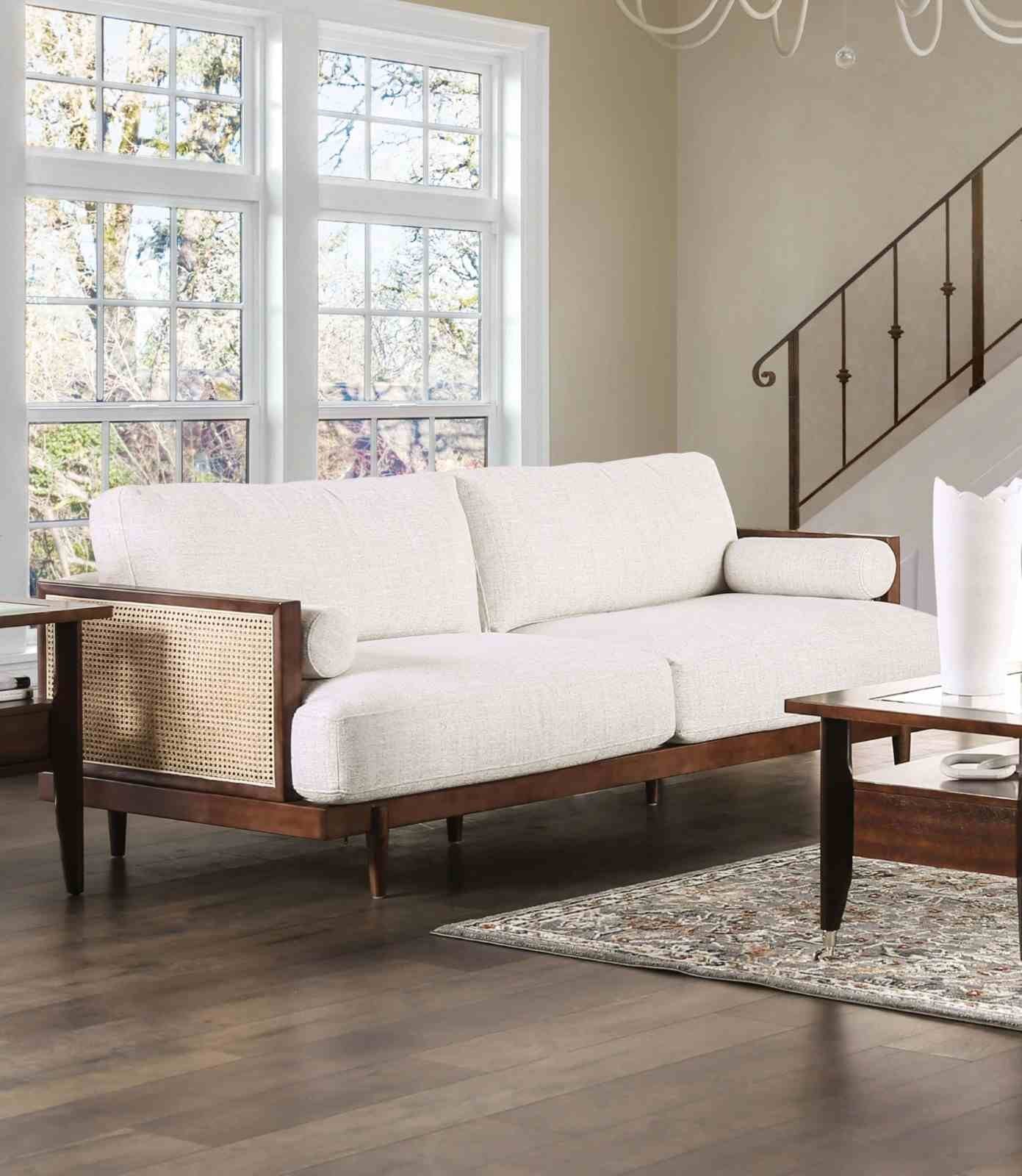 Alesund Sofa, Beige/Walnut