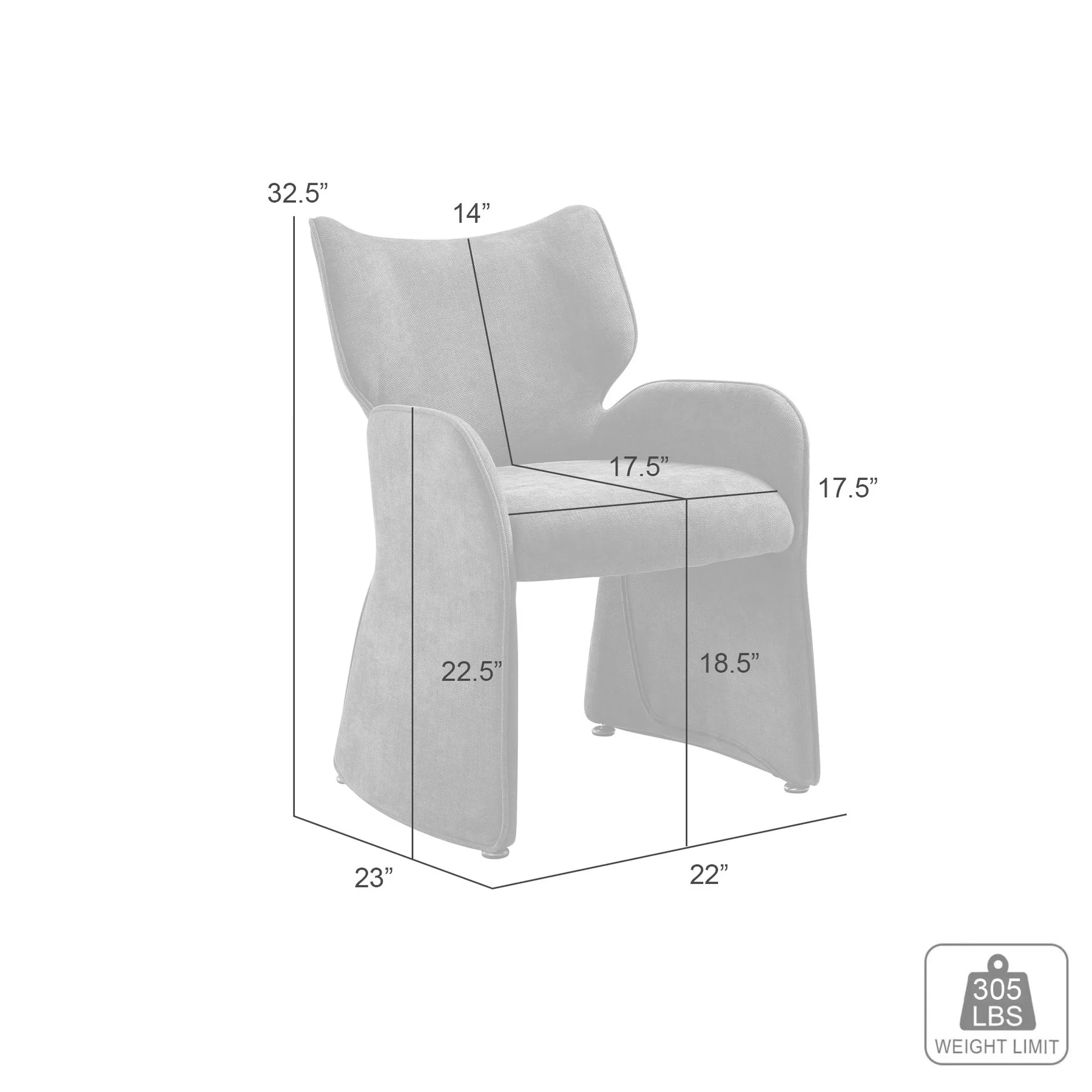 Alicia Modern Curved Back Gray Upholstered Dining Chair - Image 11