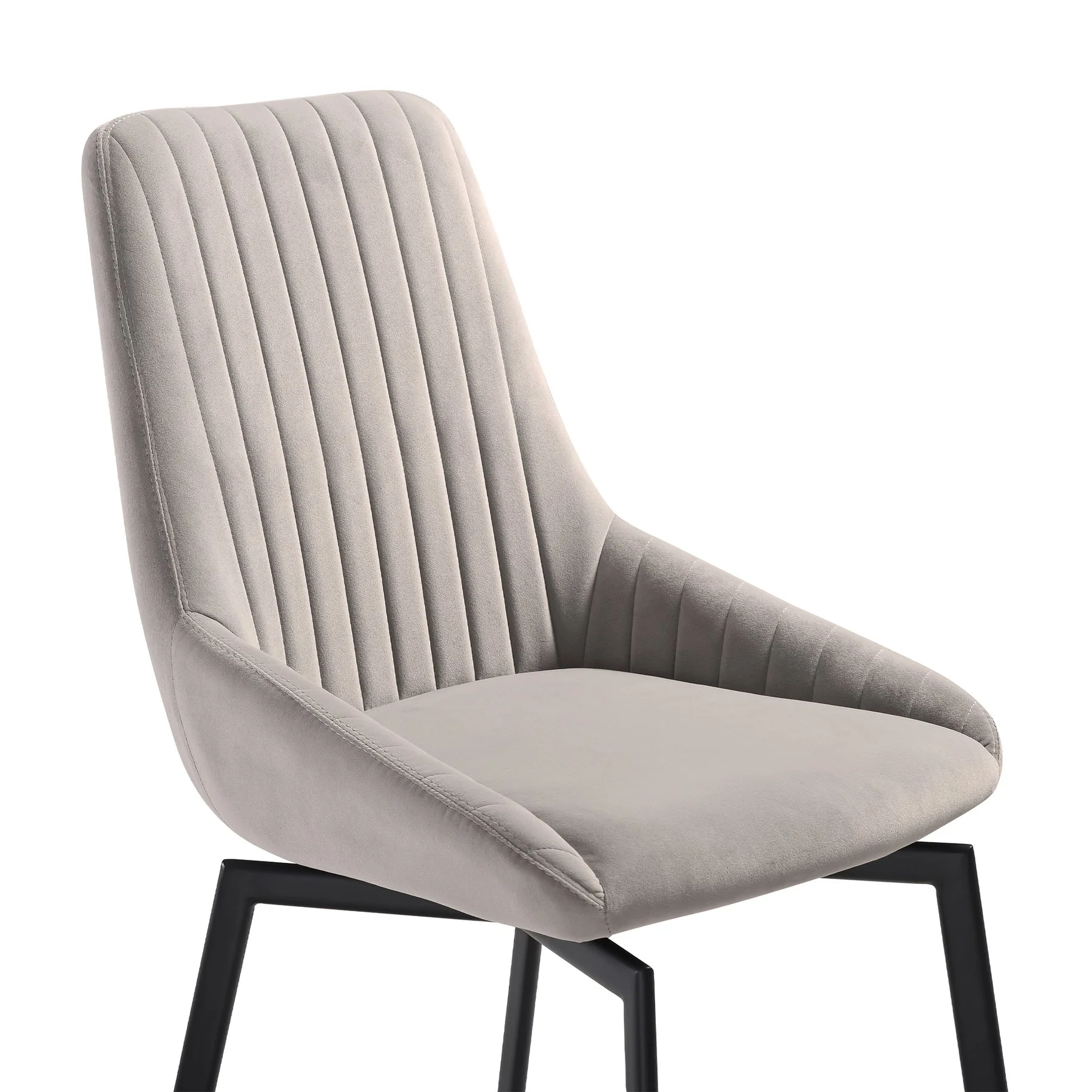Alora Susie Extendable 5 Piece Dining Set with Gray Fabric Chairs - Image 6