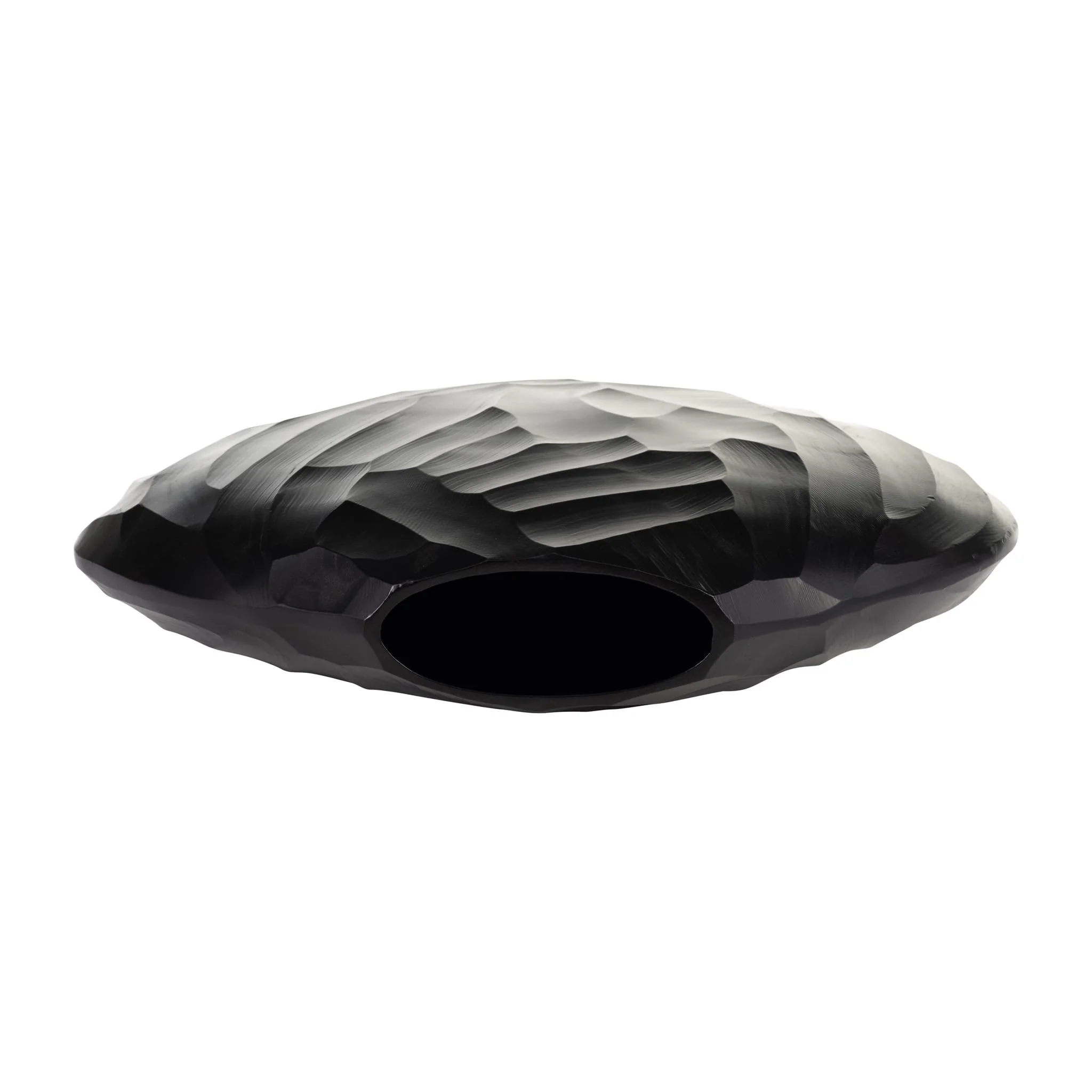 Aluminum 14"h Hammered Vase, Matte Black - Image 6