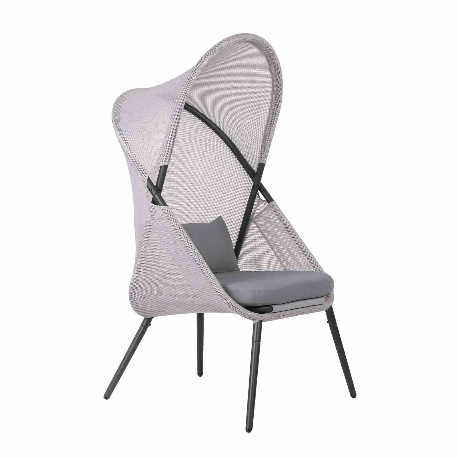 Alverta Foldable Chair, Light Gray