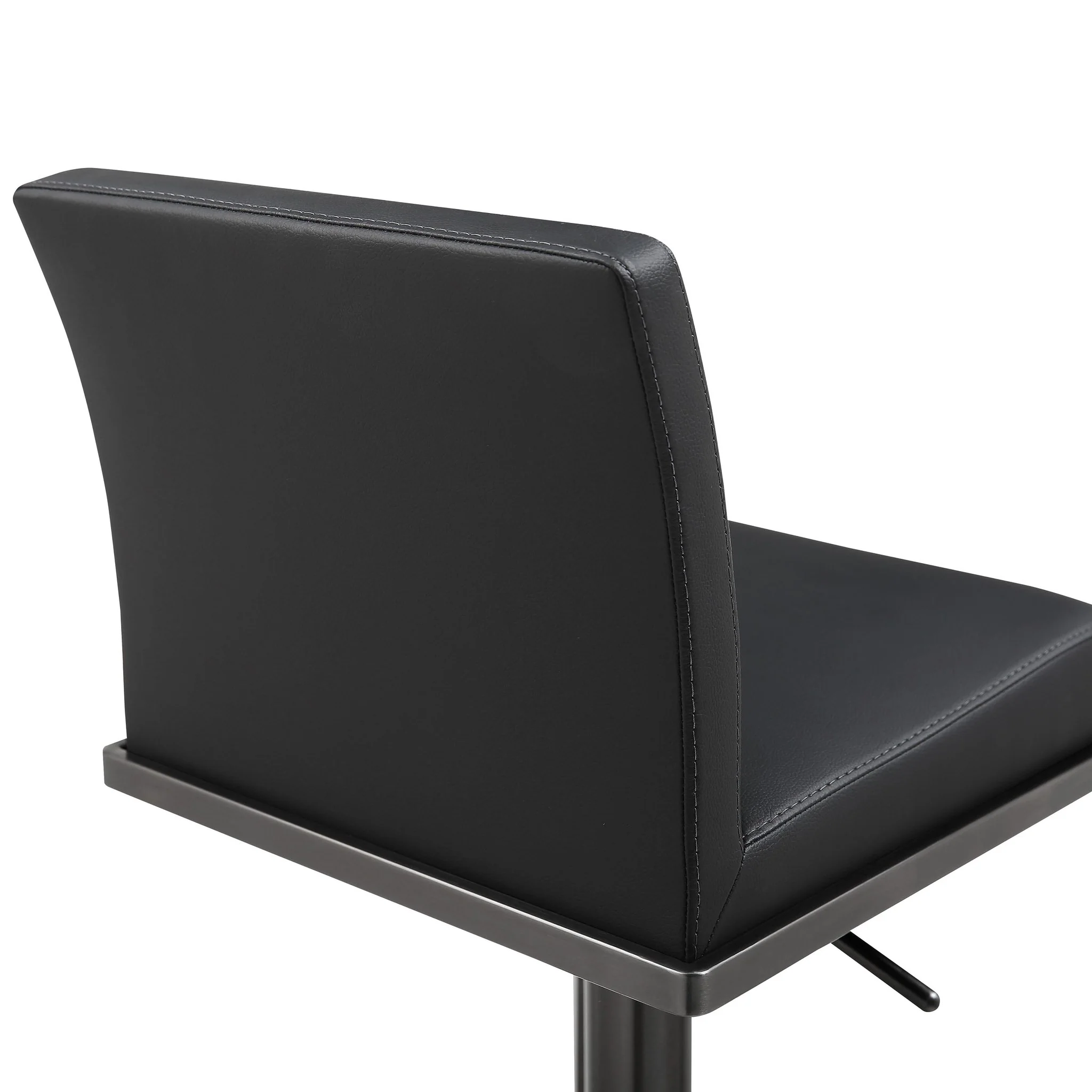 Amalfi Black Performance Vegan Leather on Black Stool - Image 8