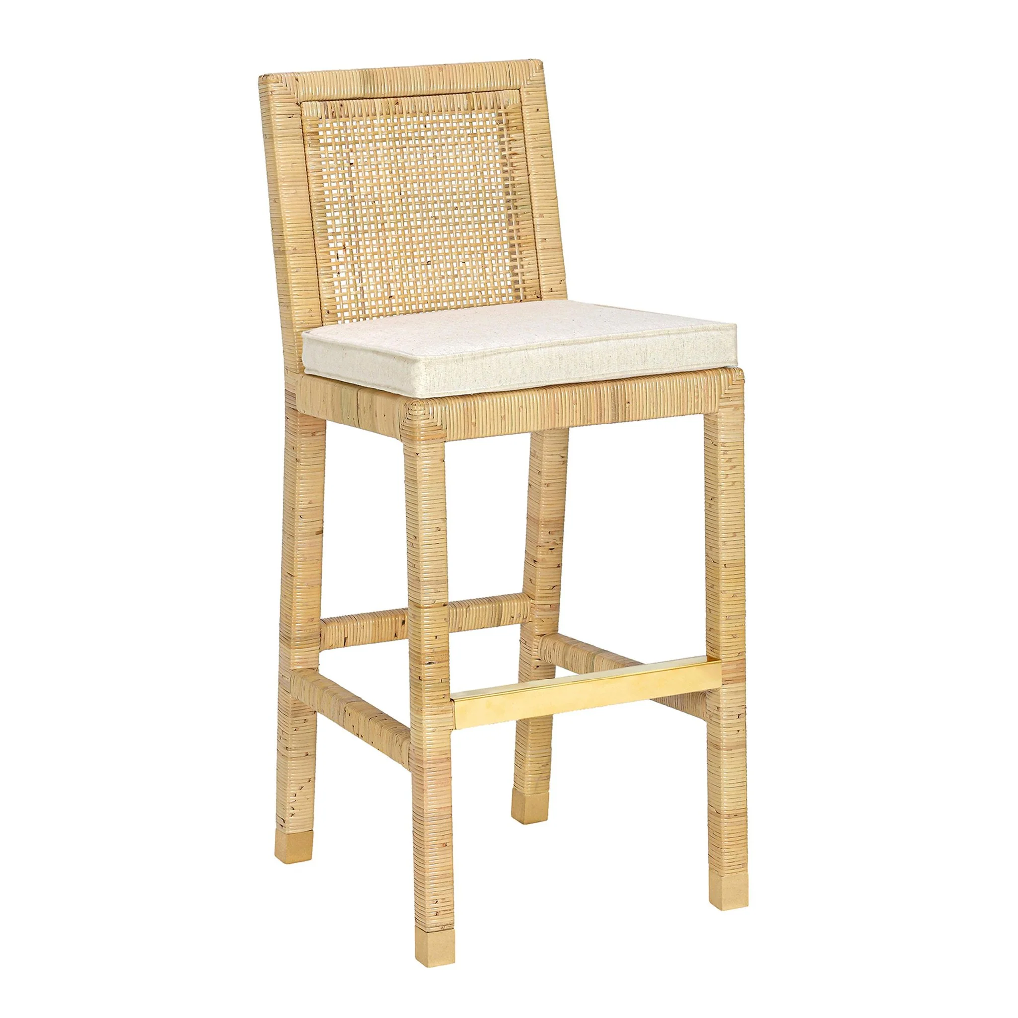 Amara Cream Linen Barstool