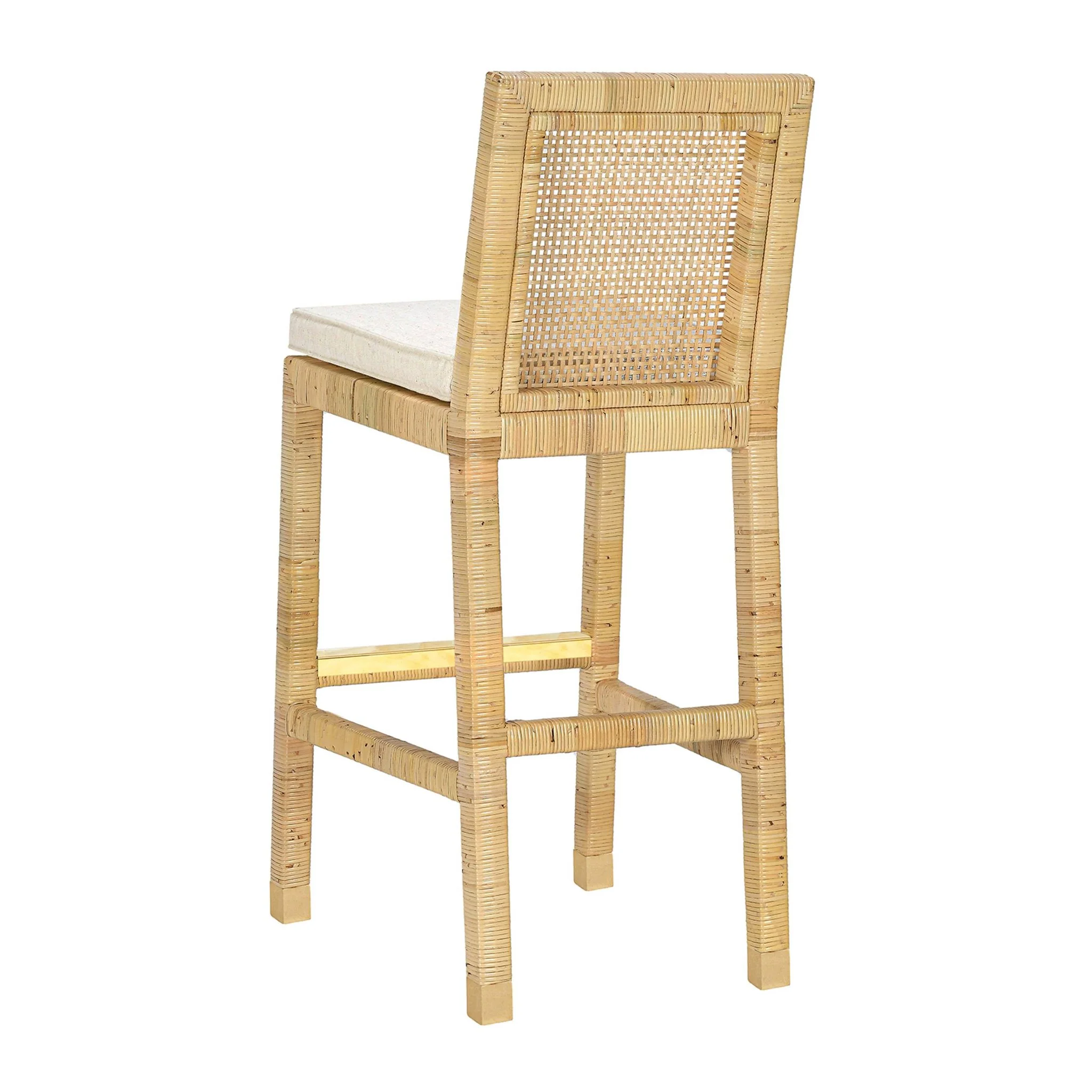 Amara Cream Linen Barstool - Image 5