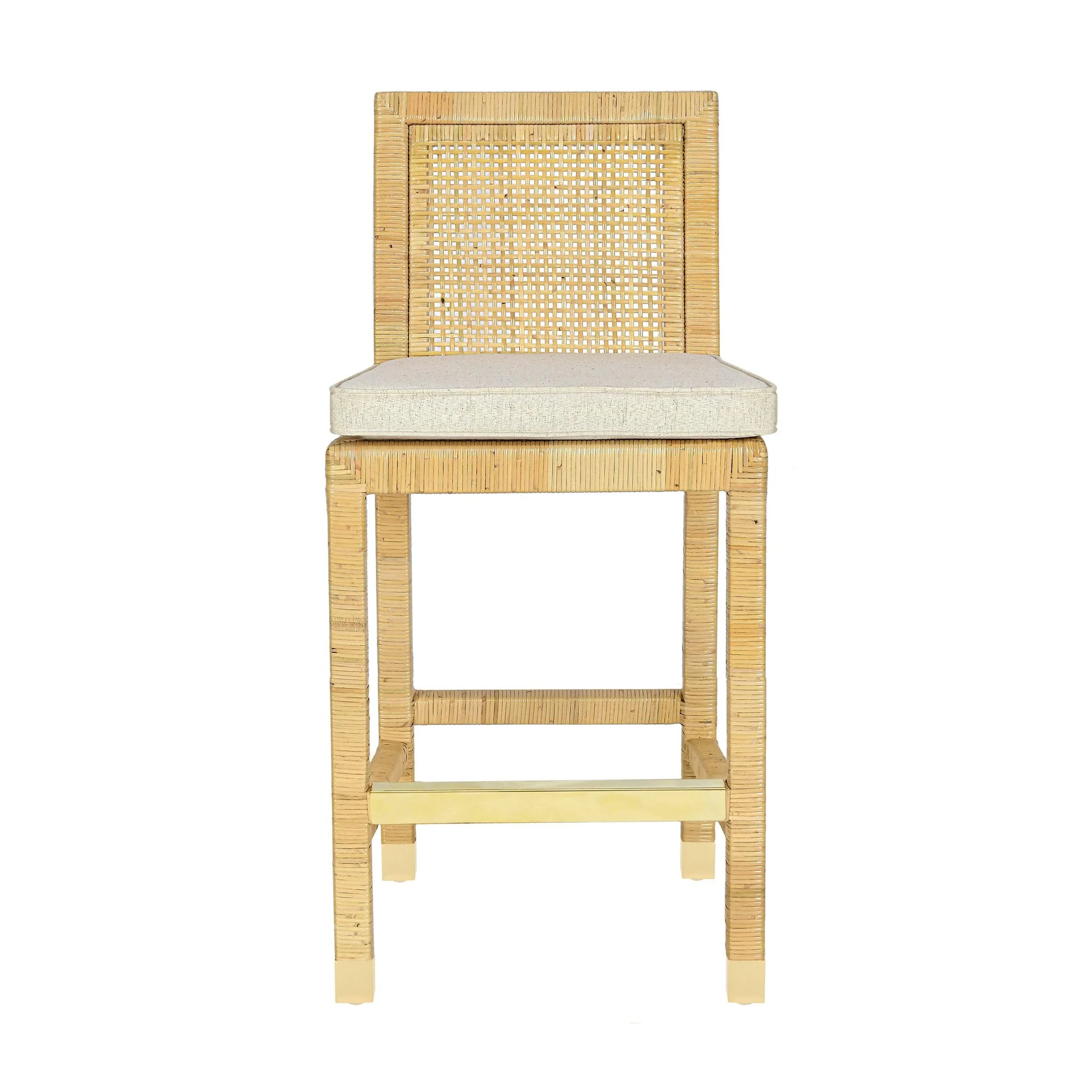 Amara Cream Linen Counter Stool - Image 3